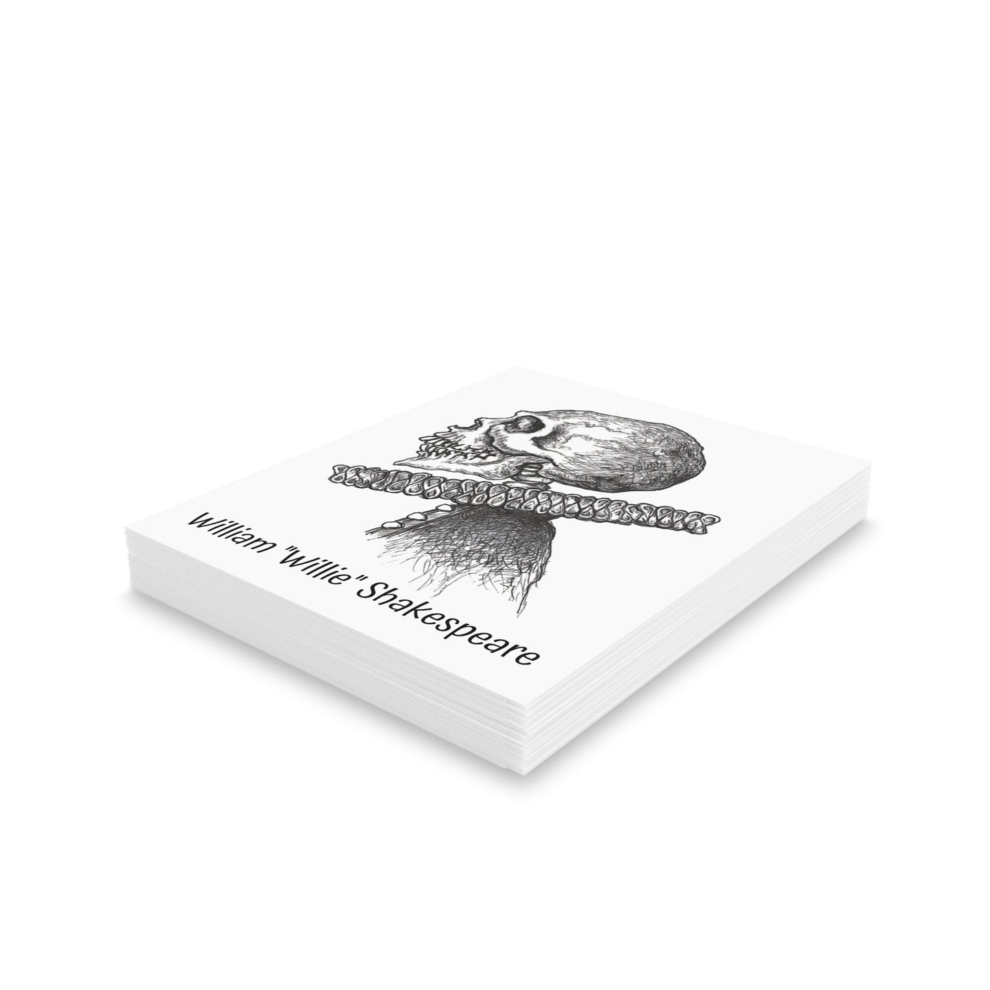 William "Willie" Shakespeare - The Happy Halloween Greeting Cards (8, 16, and 24 pcs) for skeletons, writers & playwrights!!!