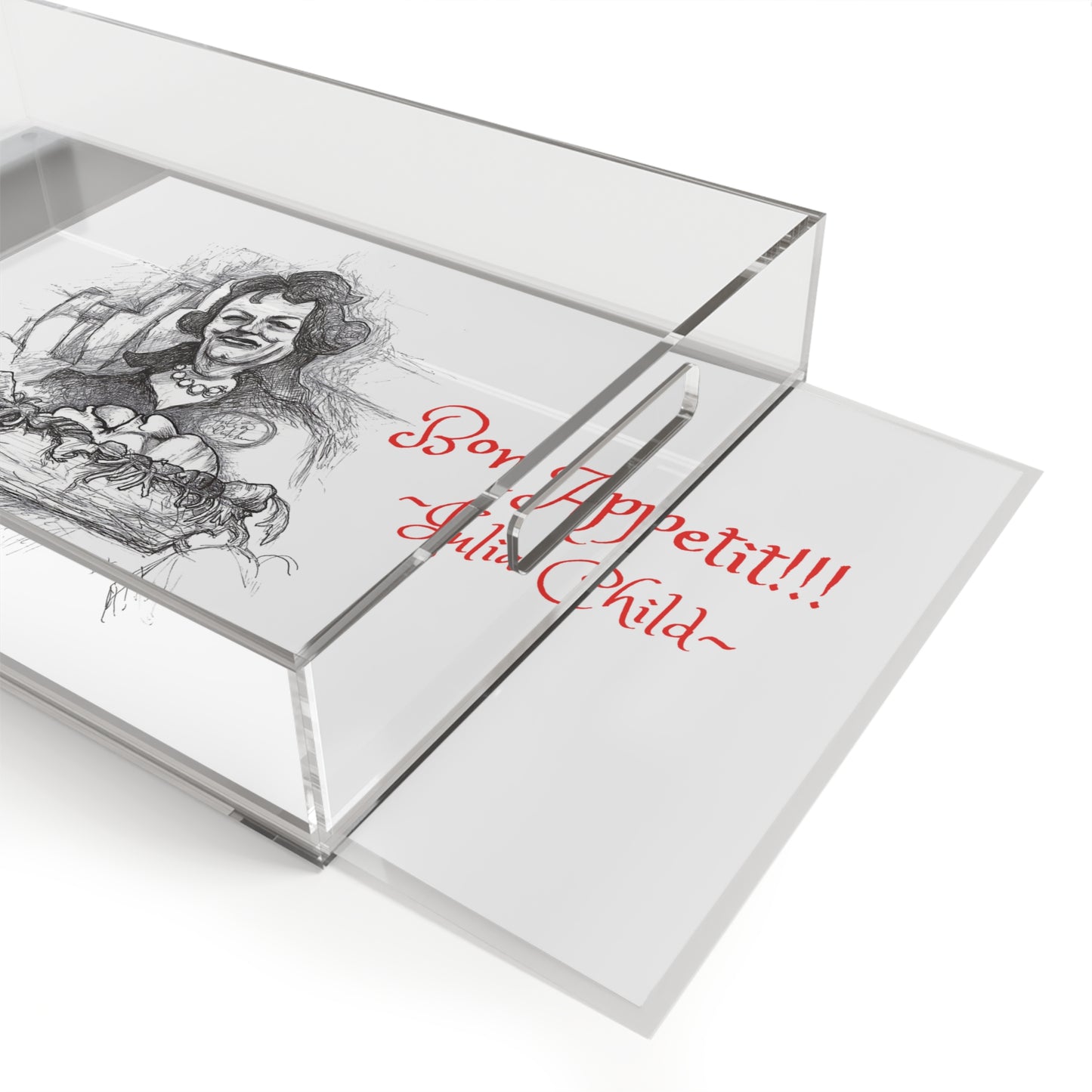 "Bon Appetit with Julia Child!!!" - Halloween Acrylic Serving Tray