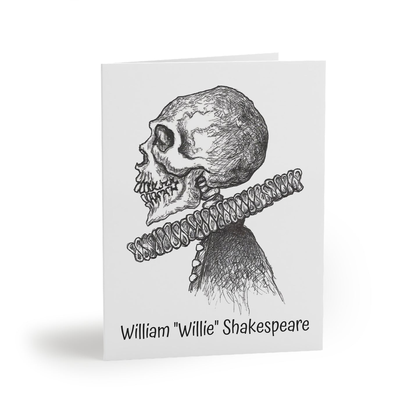 William "Willie" Shakespeare - The Happy Halloween Greeting Cards (8, 16, and 24 pcs) for skeletons, writers & playwrights!!!