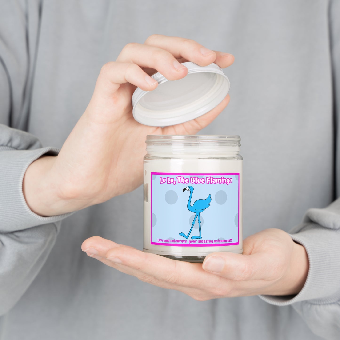 LU LU THE BLUE FLAMINGO 9oz Aromatherapy Candle - It's heavenly!!!