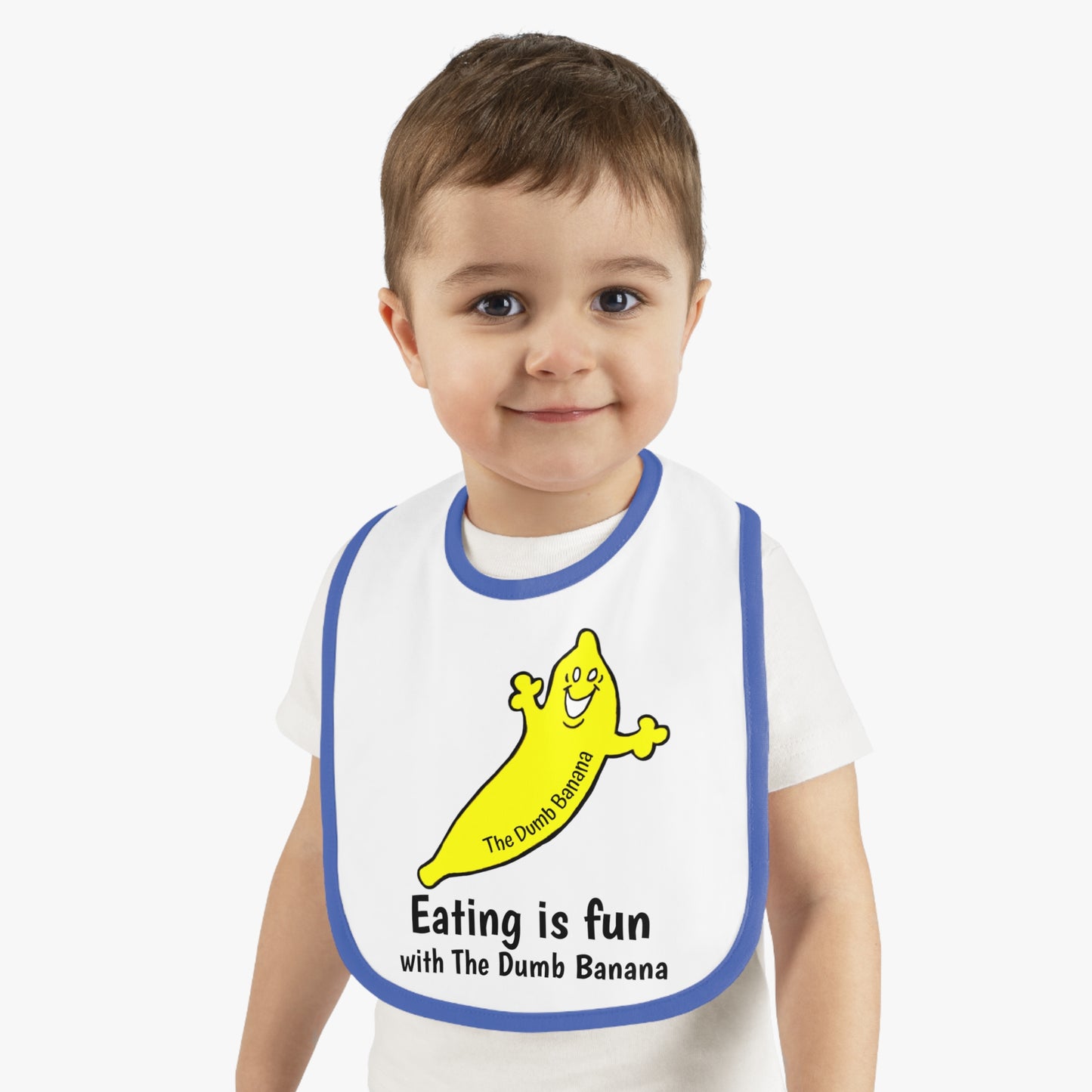 "EATING IS FUN WITH THE DUMB BANANA" Baby Jersey Bib in 5 wonderful colors!!!