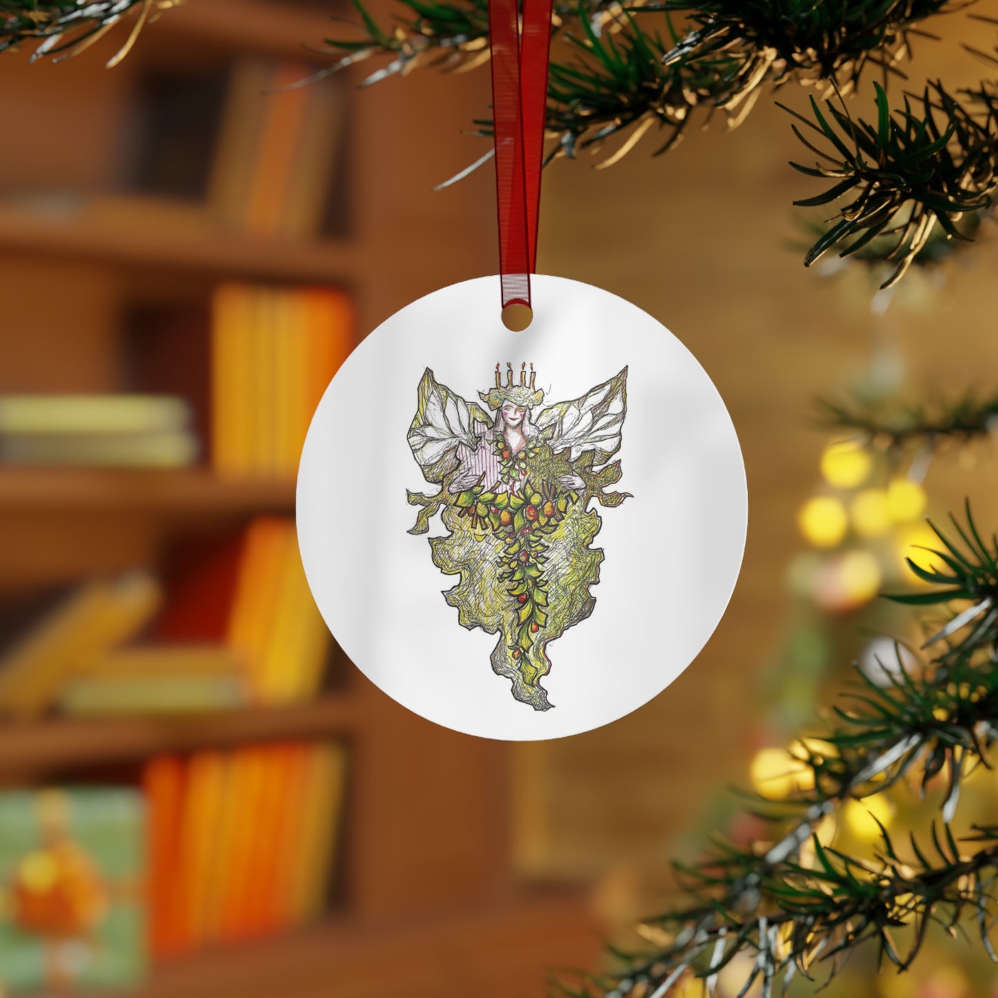 Winter Solstice Celebration Metal Ornament