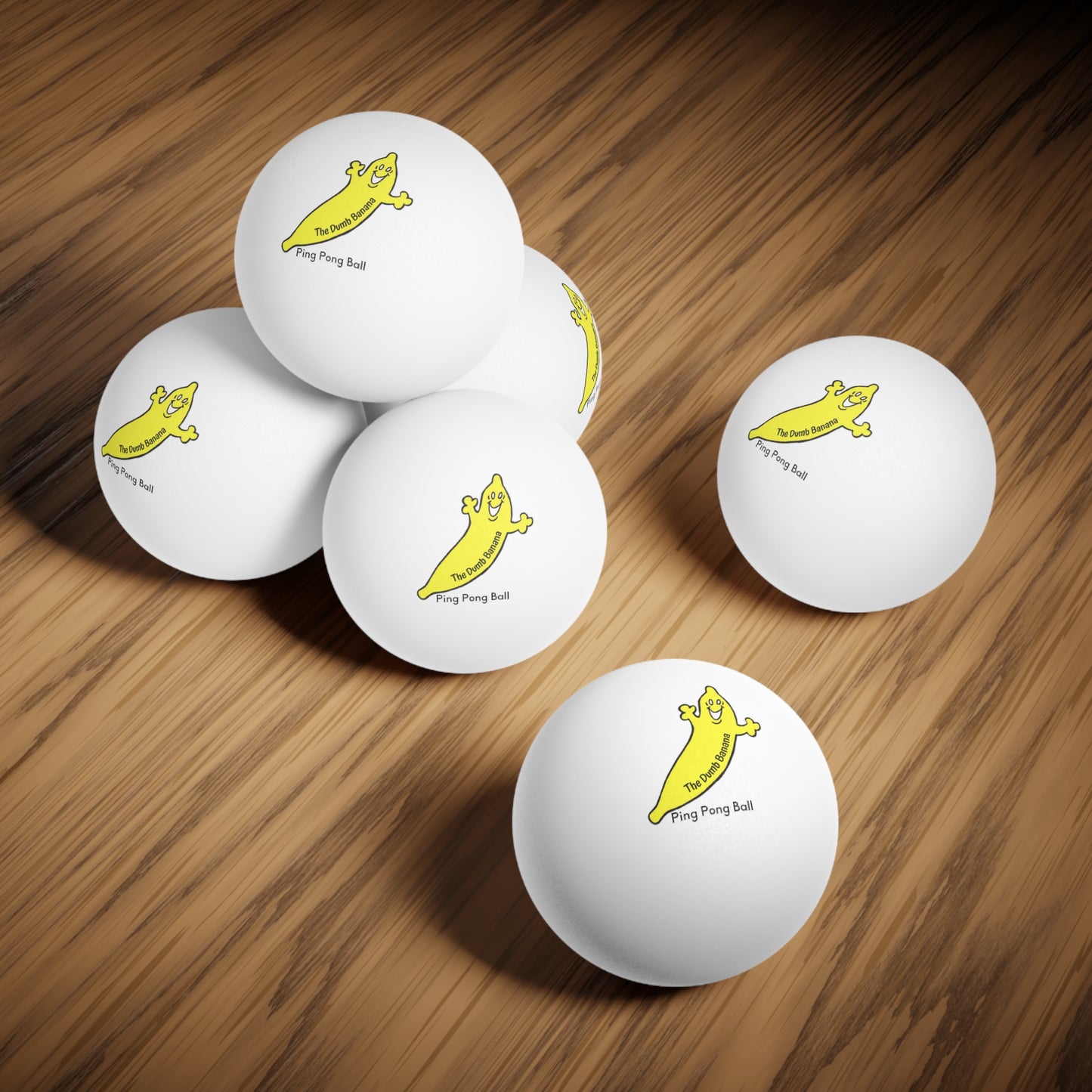 THE DUMB BANANA Ping Pong Balls, 6 pcs