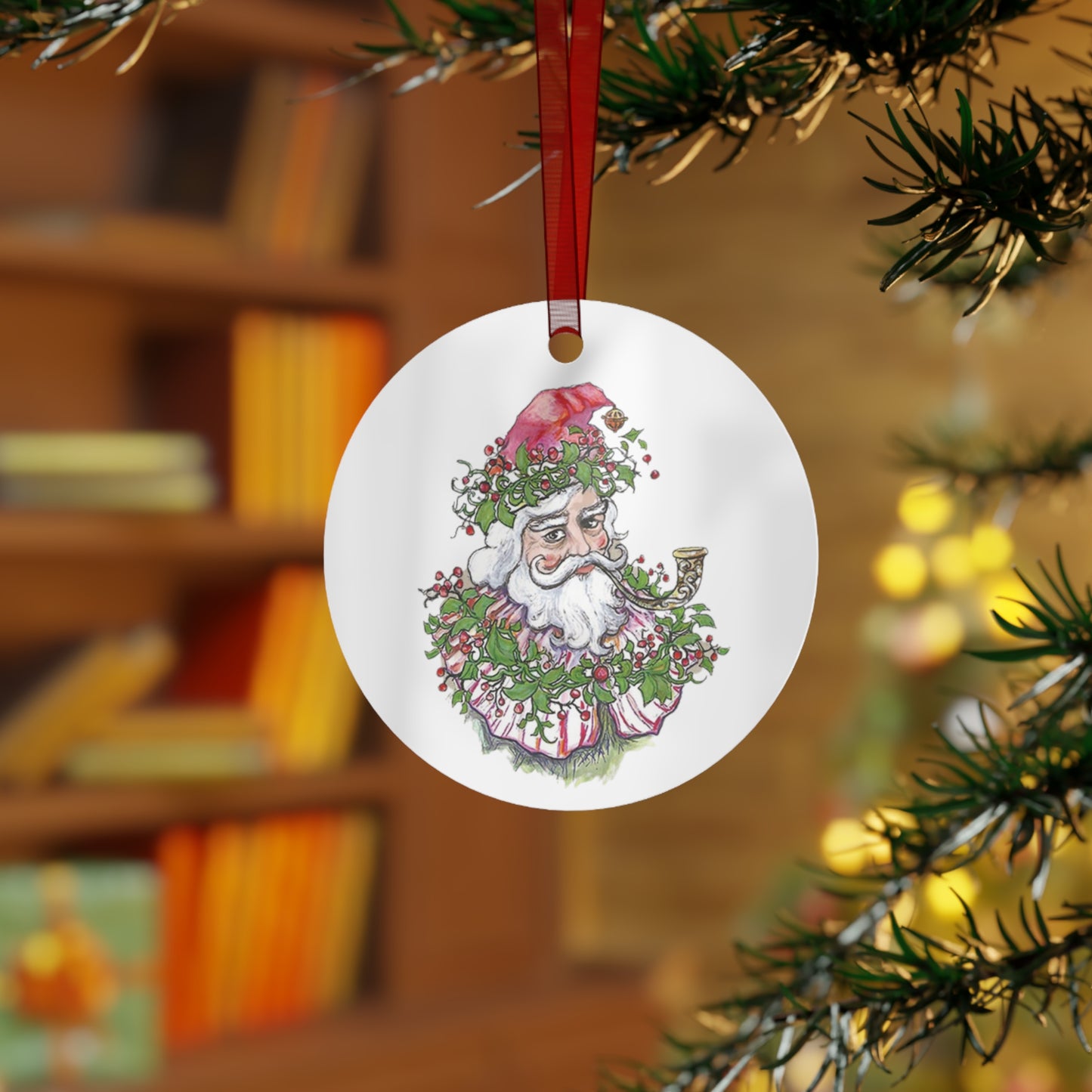 Jolly Figure Metal Christmas Tree Ornament