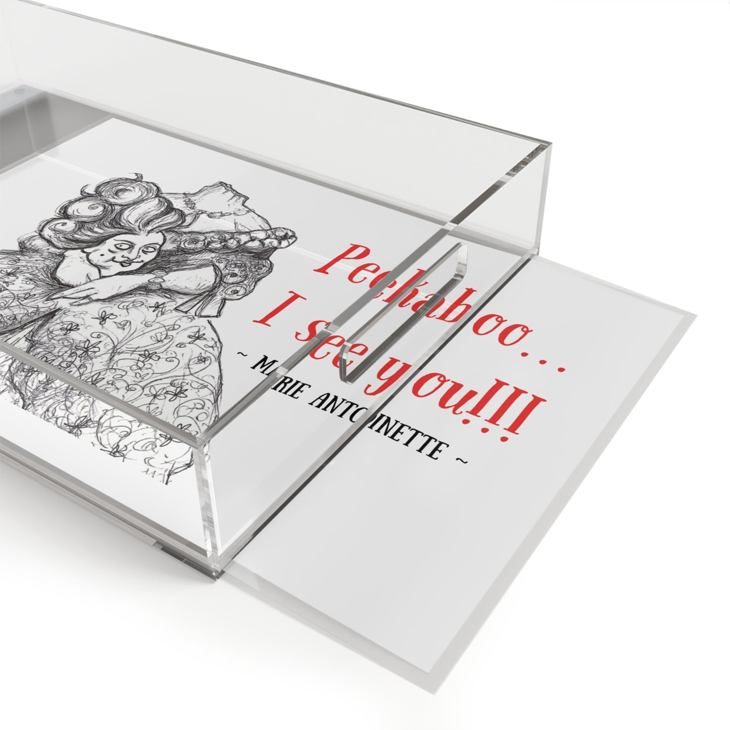 "Peekaboo... I see you!!!" - Headless Marie Antoinette Acrylic Halloween Serving Tray