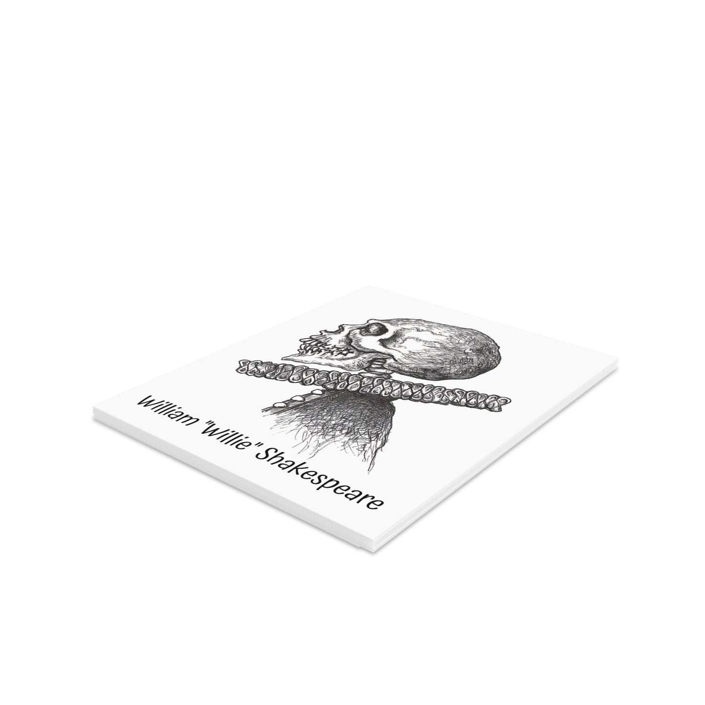 William "Willie" Shakespeare - The Happy Halloween Greeting Cards (8, 16, and 24 pcs) for skeletons, writers & playwrights!!!
