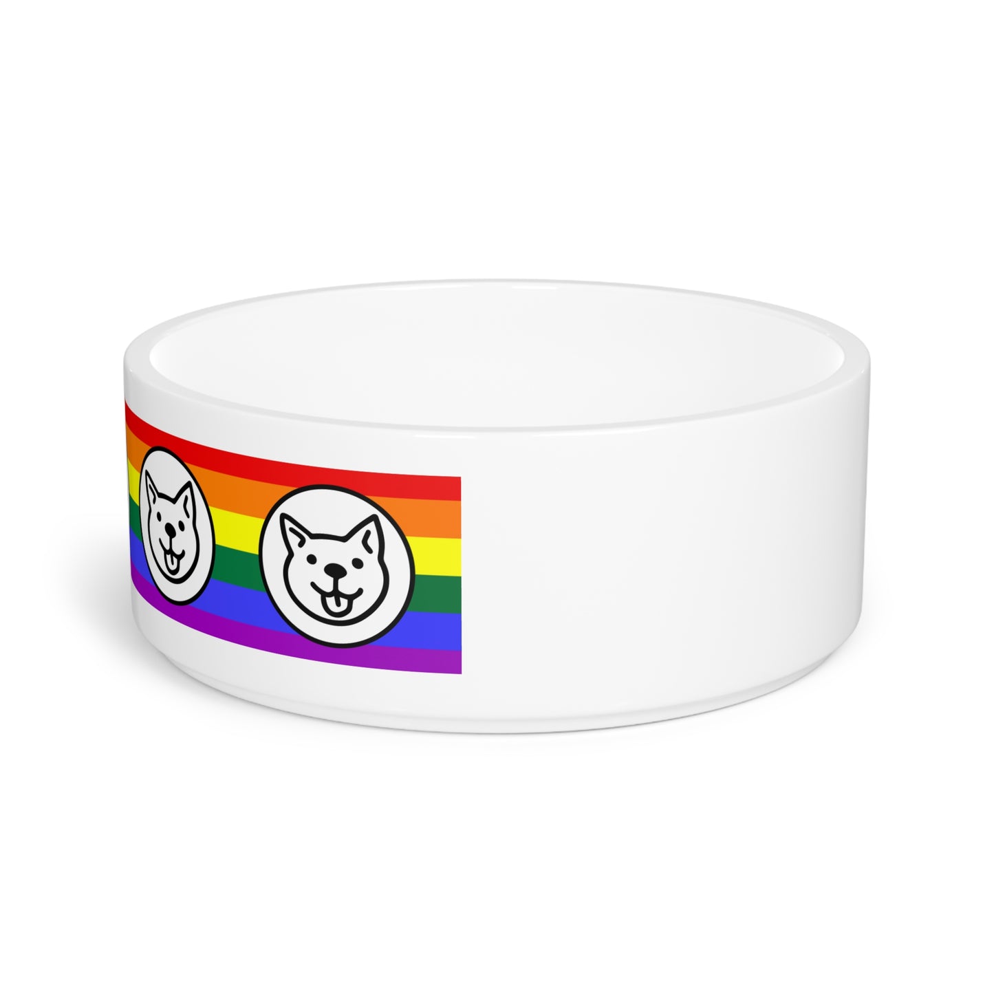 Rainbow Flag Doggie Bistro Pet Bowl - All dogs deserve to eat in rainbow style!!!