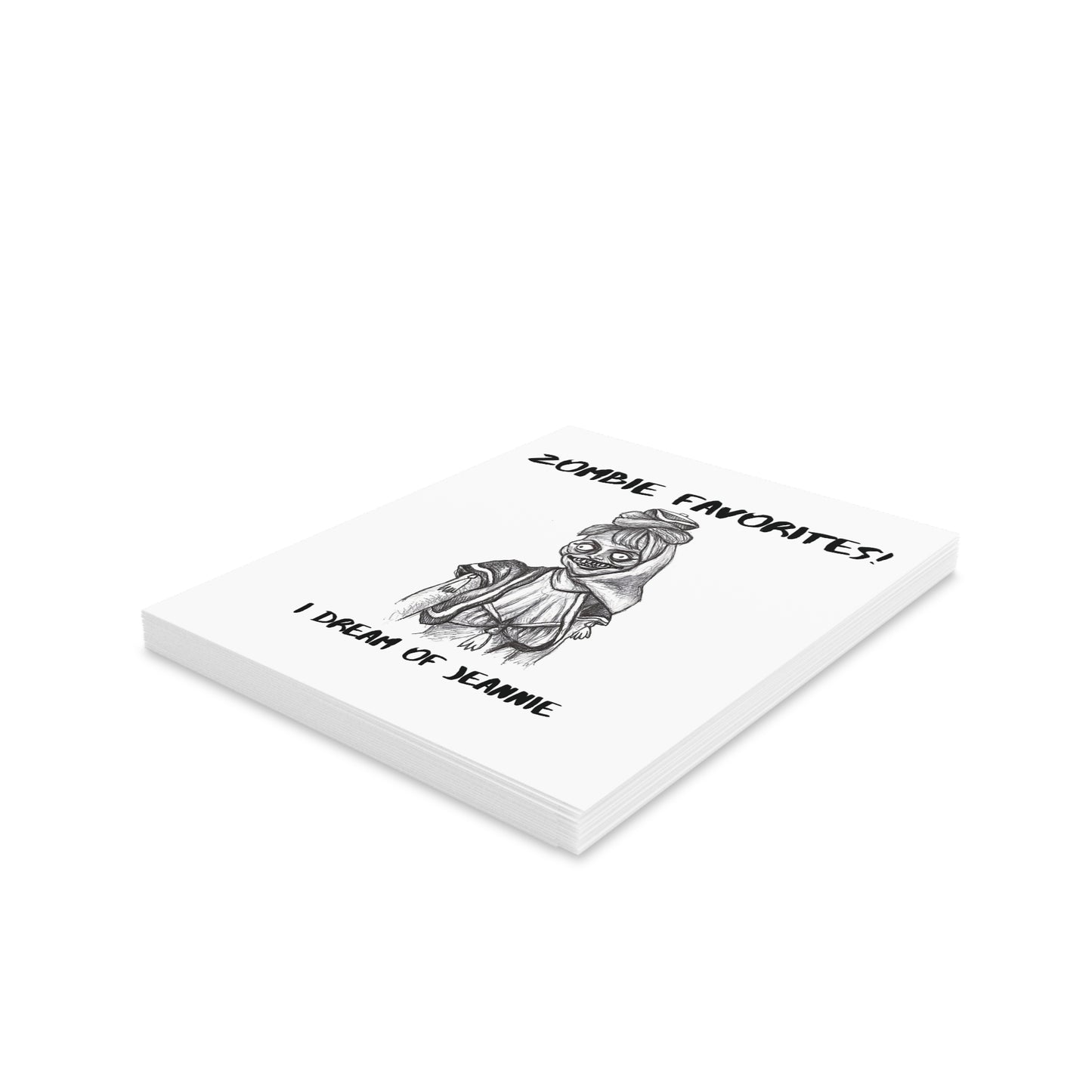 I Dream of Jeannie - ZOMBIE FAVORITES Halloween Greeting Cards (8, 16, and 24 pcs) for all zombies & genies!!!