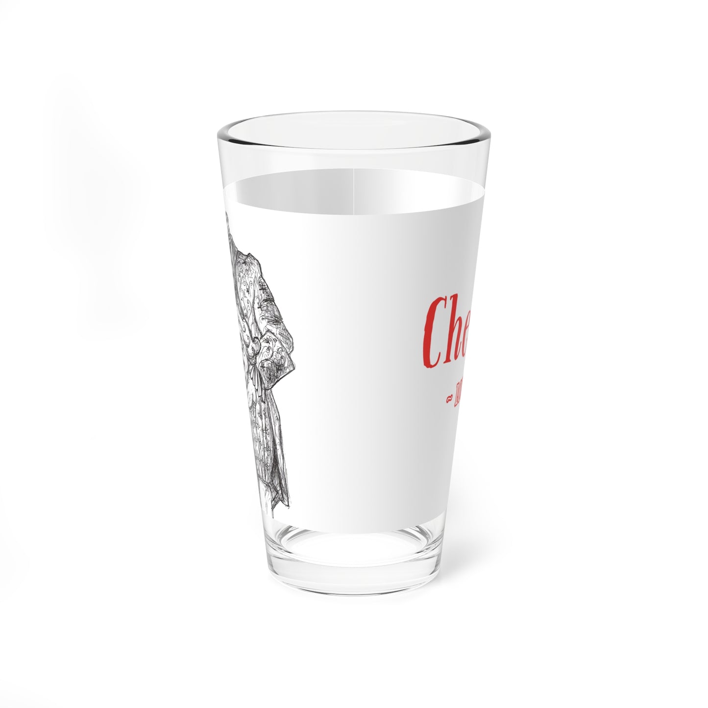 "Cheers!!!" - Headless King Louis XVI Halloween 16oz Glass Cup