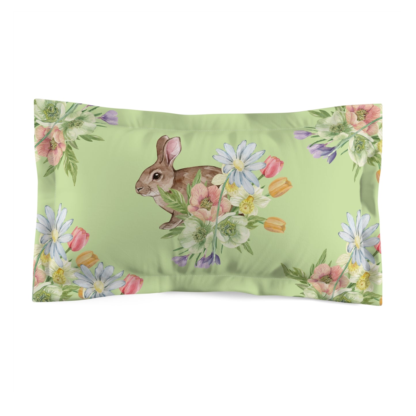 Spring Tranquility Pillow Sham in Pale Green - The Tranquility Collection from Miss Daisy