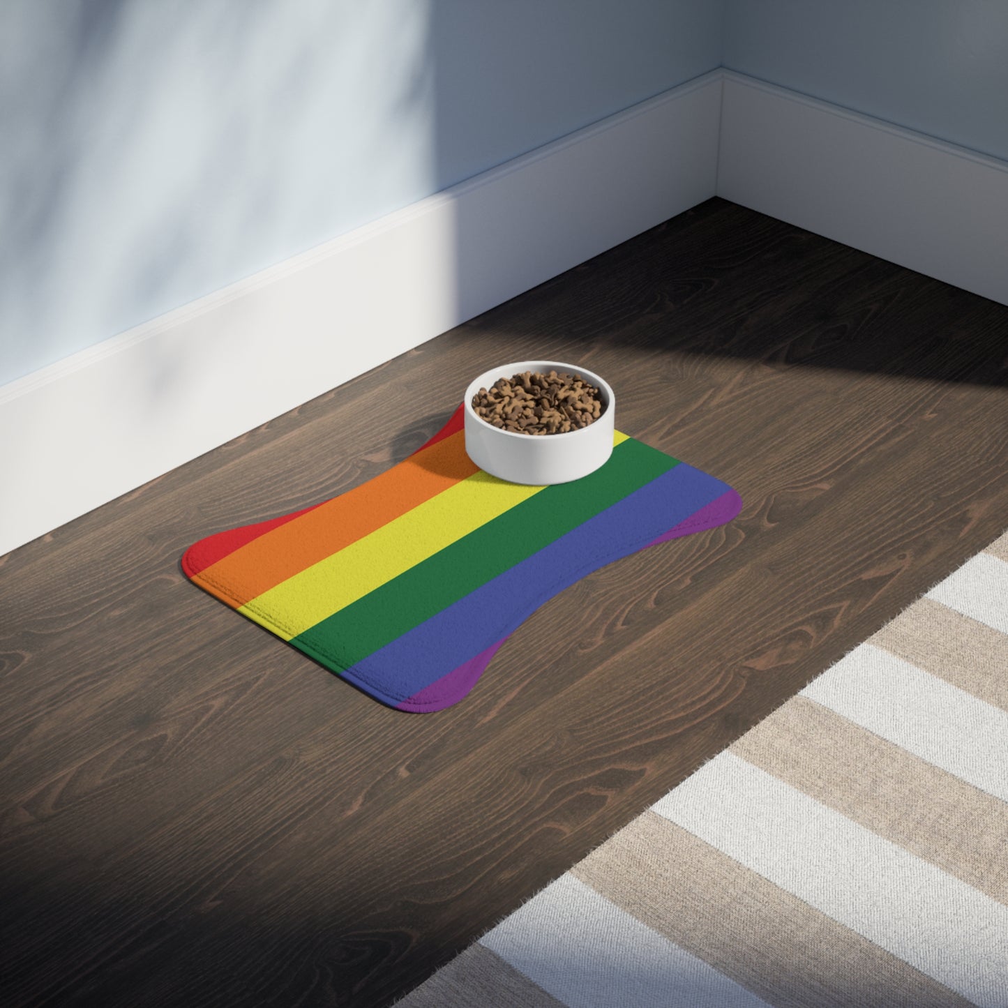 Rainbow Flag BISTRO Feeding Mat for Dogs & Cats