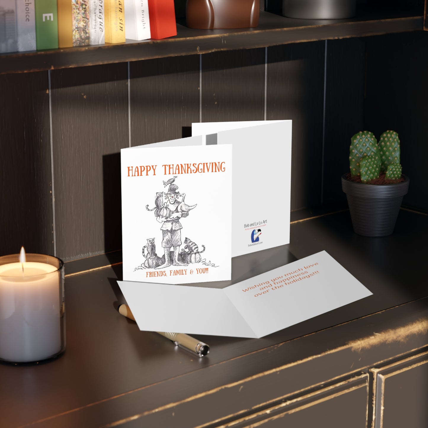 "Friends, Family & You" Thanksgiving Holiday Greeting Cards (8, 16, and 24 pcs)