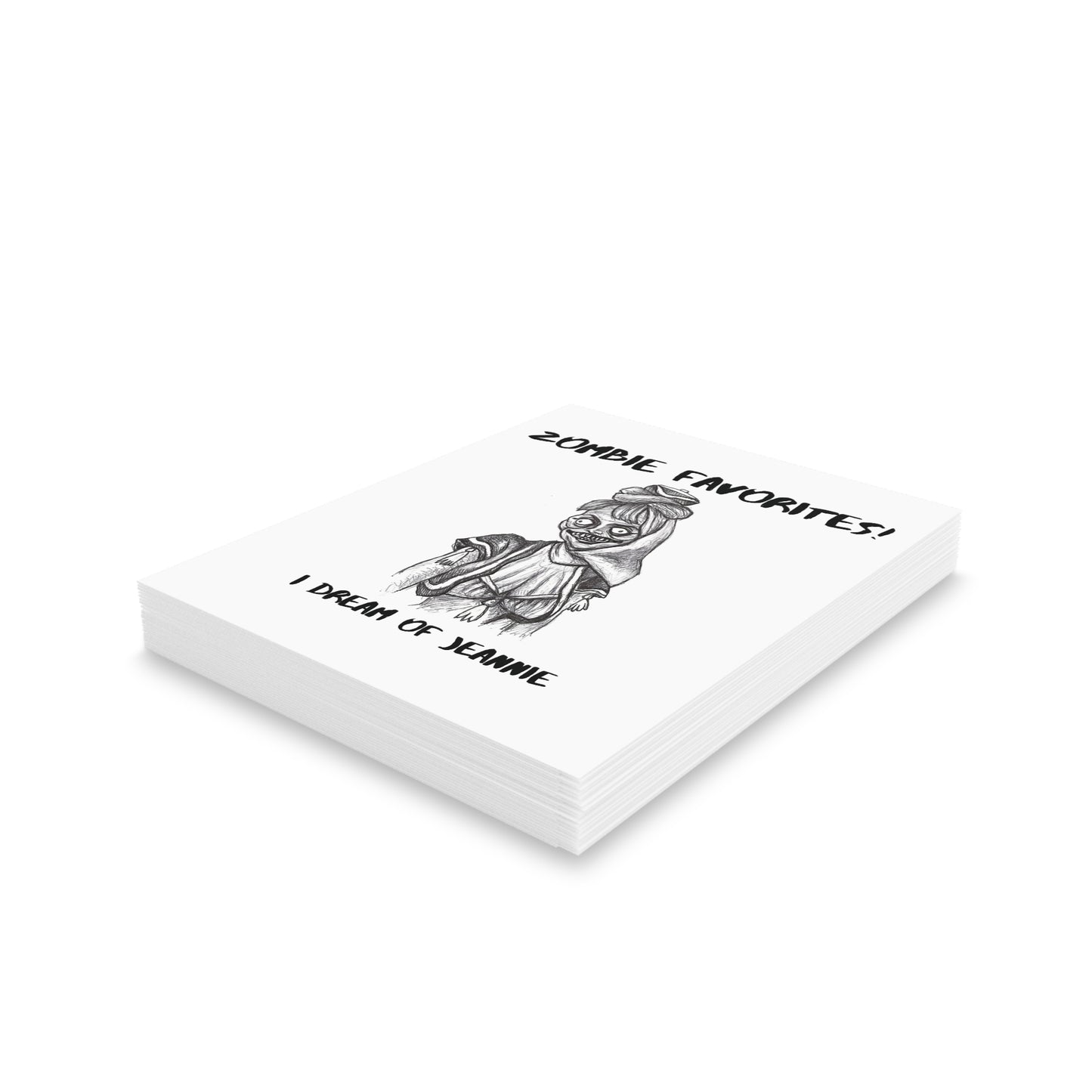I Dream of Jeannie - ZOMBIE FAVORITES Halloween Greeting Cards (8, 16, and 24 pcs) for all zombies & genies!!!