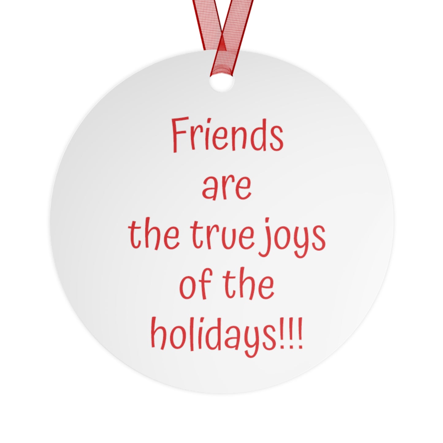 "FRIENDSHIPS" Christmas Tree Metal Ornament with Frosty the Snowman
