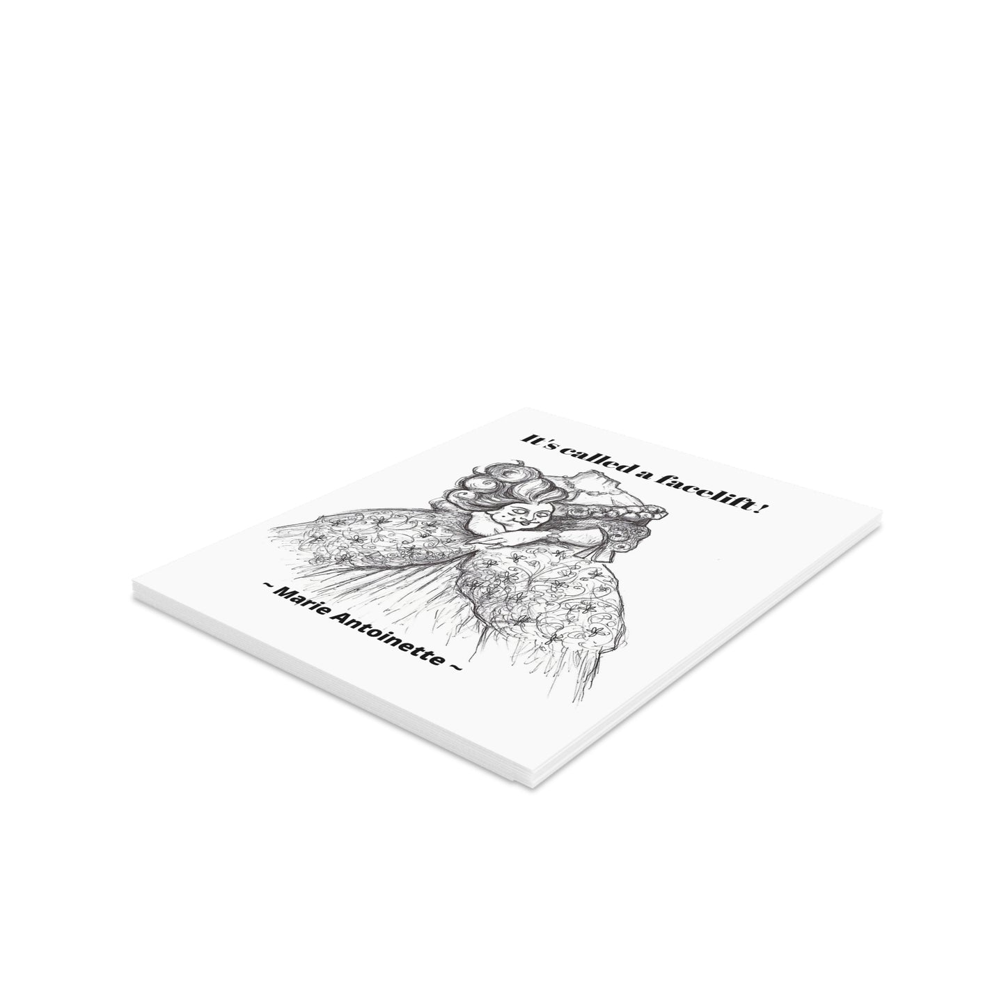 Headless Marie Antoinette - The Happy Halloween Greeting Cards (8, 16, and 24 pcs) for all beauty queens who ever had a facelift!!!