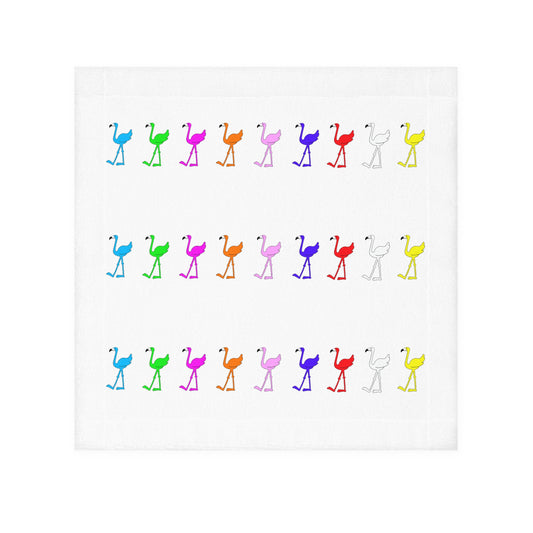 Lu Lu's Rainbow Flamingo Club Face Towel