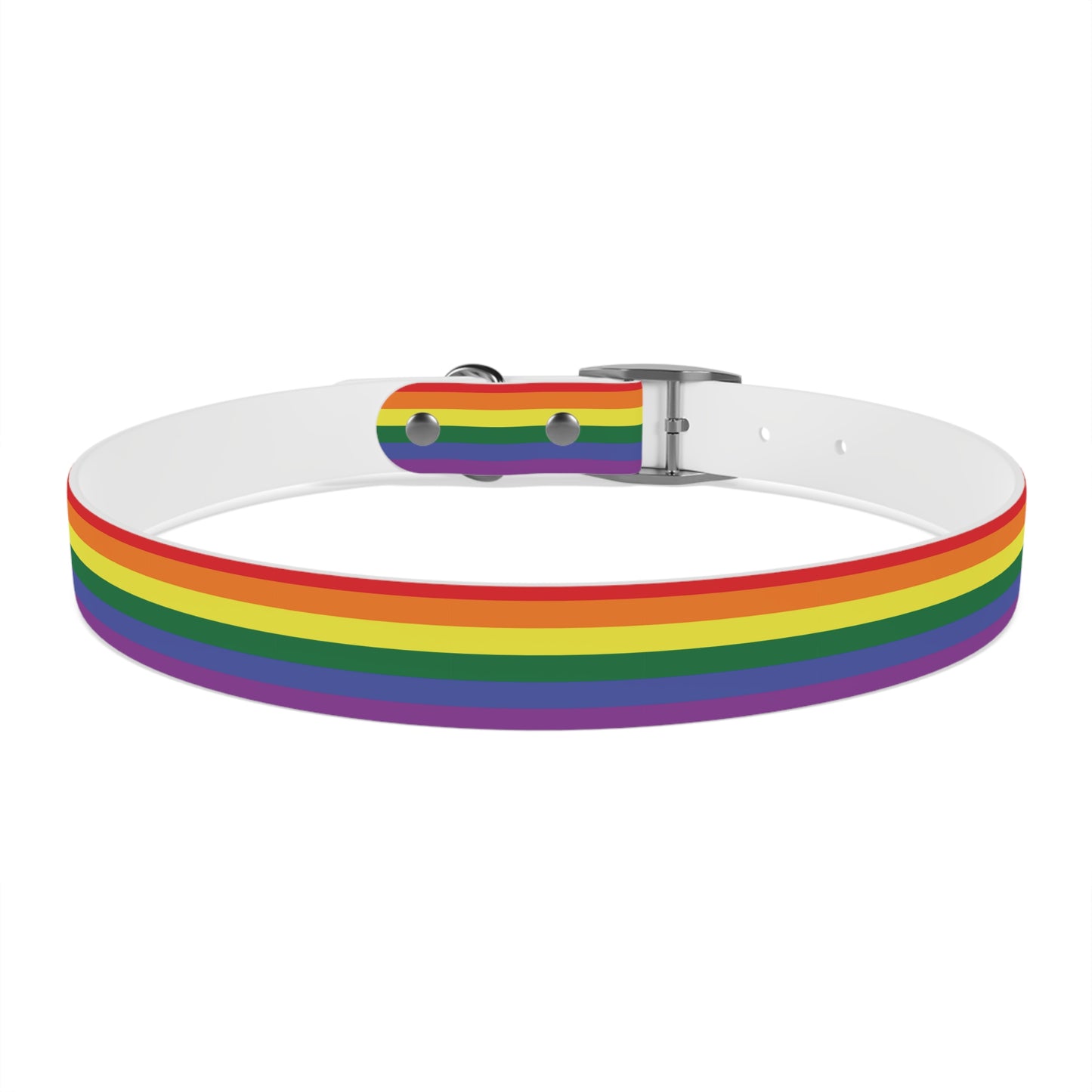 Rainbow Flag Dog Collar