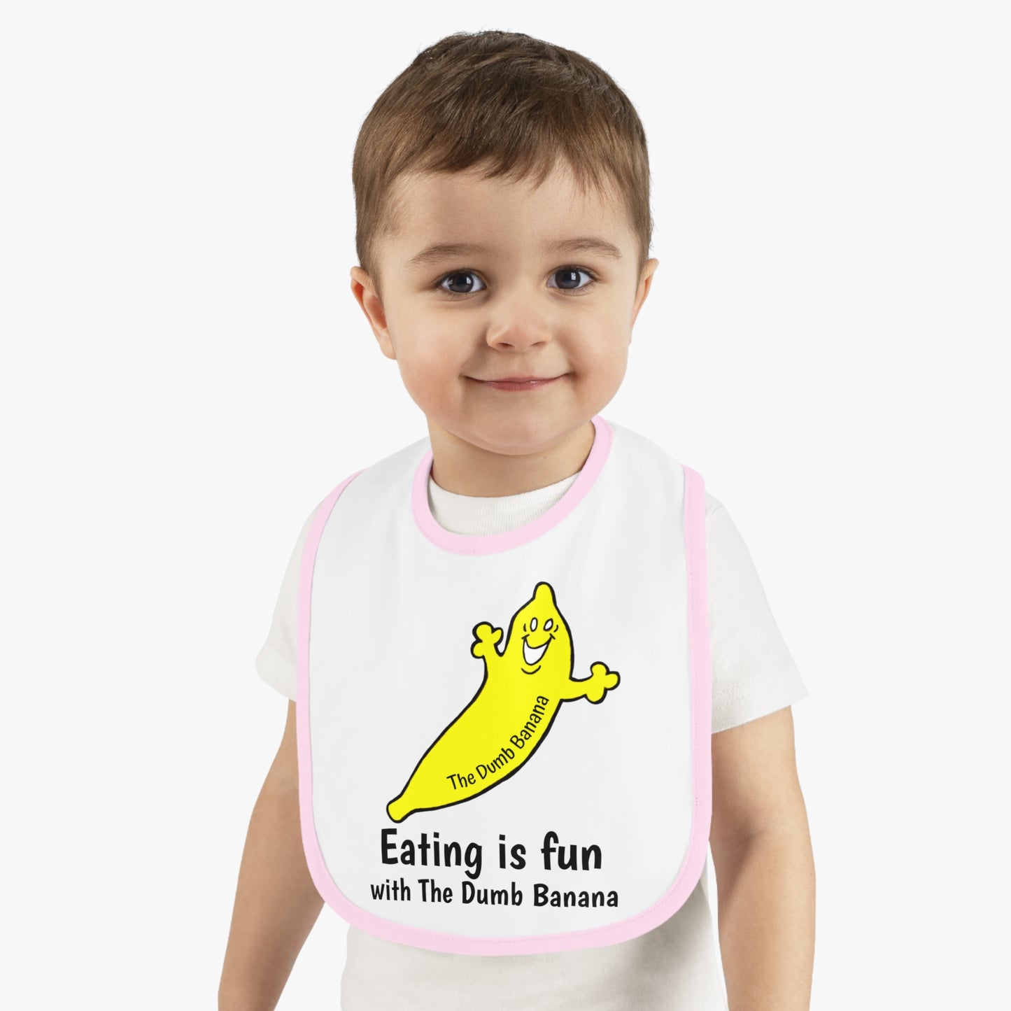 "EATING IS FUN WITH THE DUMB BANANA" Baby Jersey Bib in 5 wonderful colors!!!