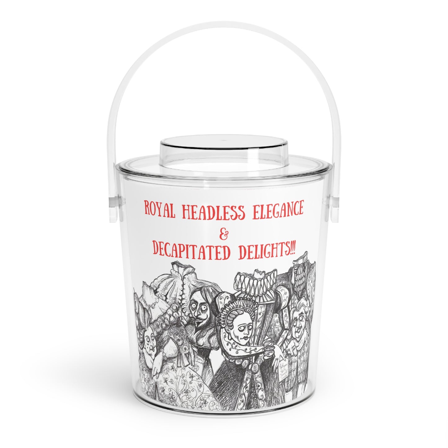 "Royal Headless Elegance & Decapitated Delights!!!" - Halloween Headless Monarchs Ice Bucket with Tongs