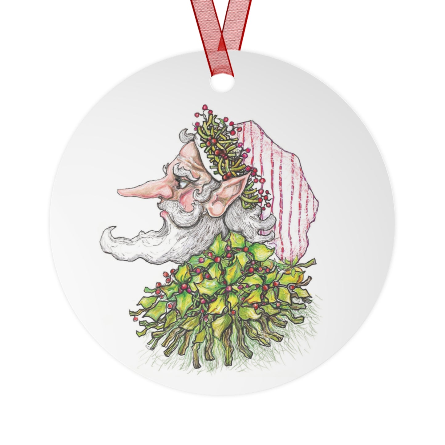 Festive Helper Christmas Tree Metal Ornament
