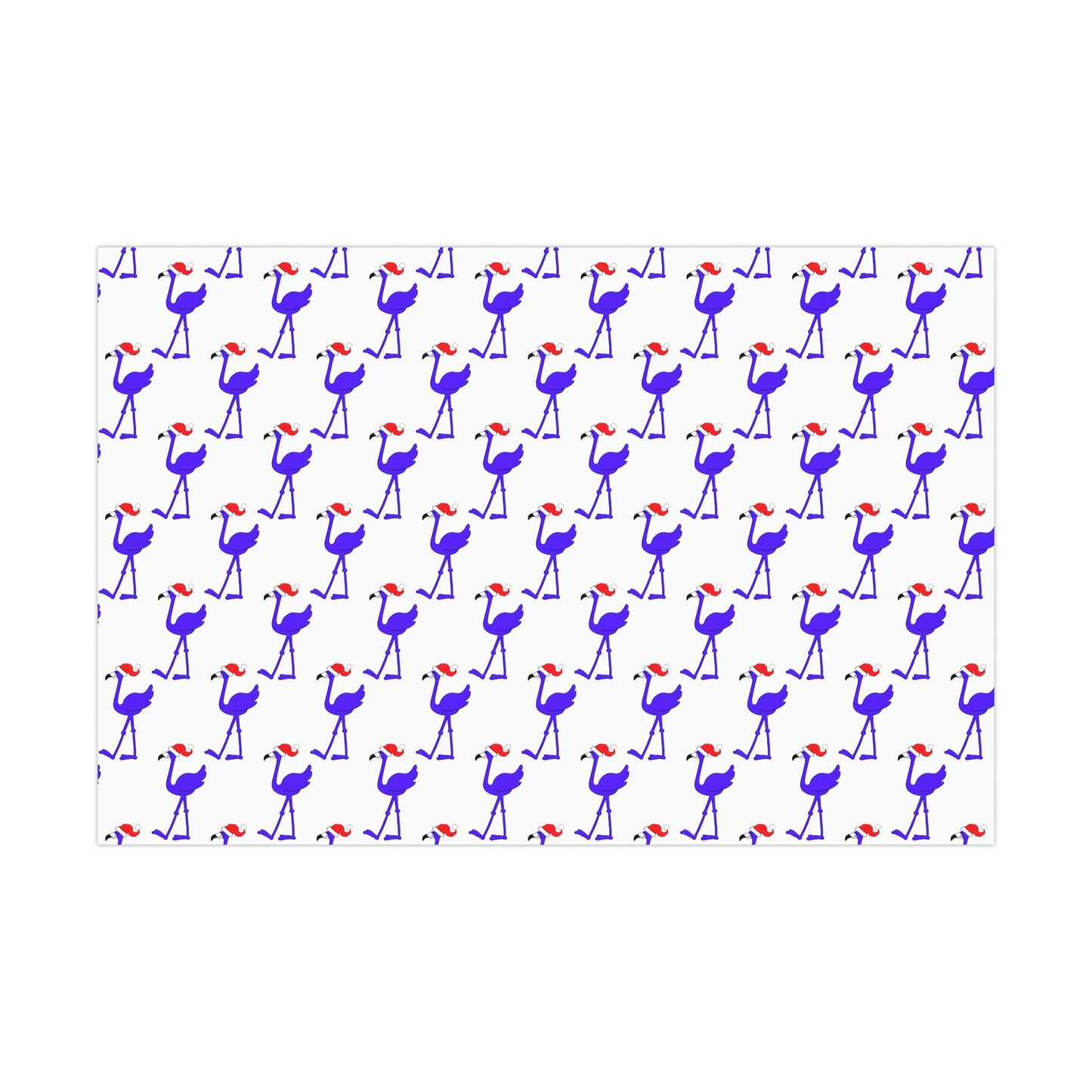 Lu Lu the Blue Flamingo Festive Gift Wrap