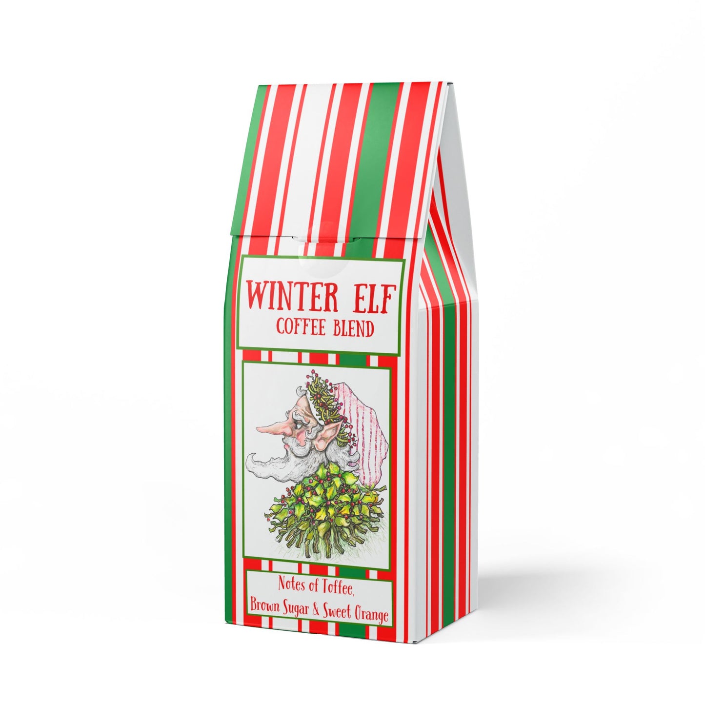 Winter Elf - Medium Dark Roast Holiday 12 oz Coffee Blend with Notes of Toffee, Brown Sugar, Chocolate & Sweet Orange