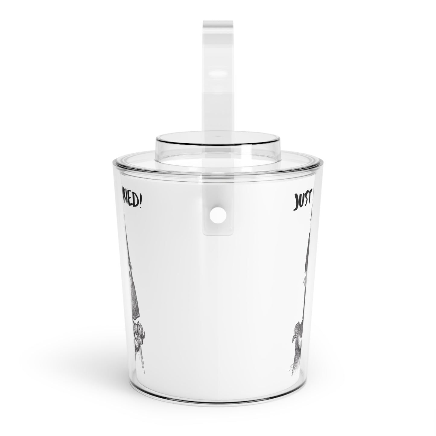 "Just Married" - Skeleton Halloween Ice Bucket with Tongs