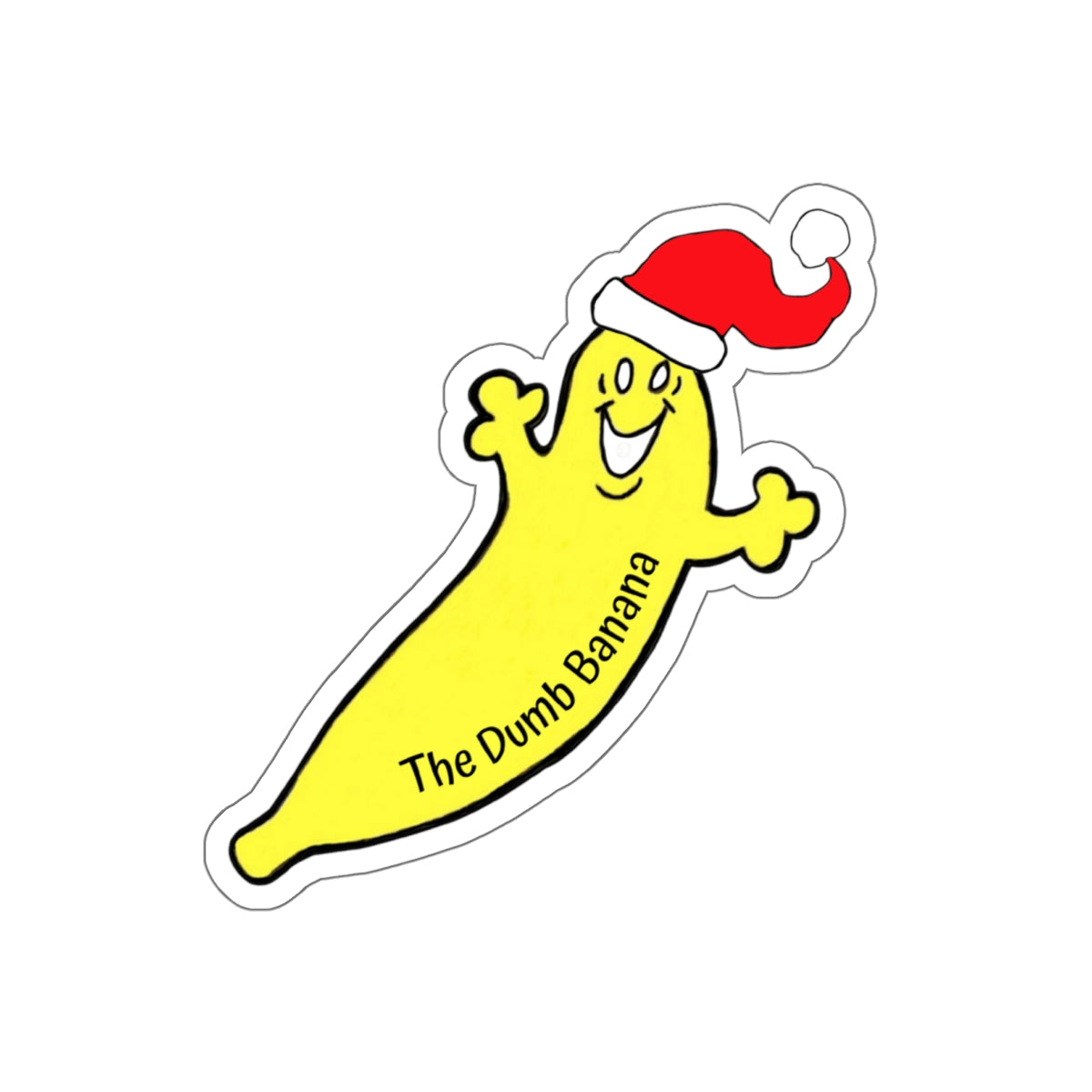 The Dumb Banana Die-Cut Indoor & Outdoor Vinyl Christmas Sticker