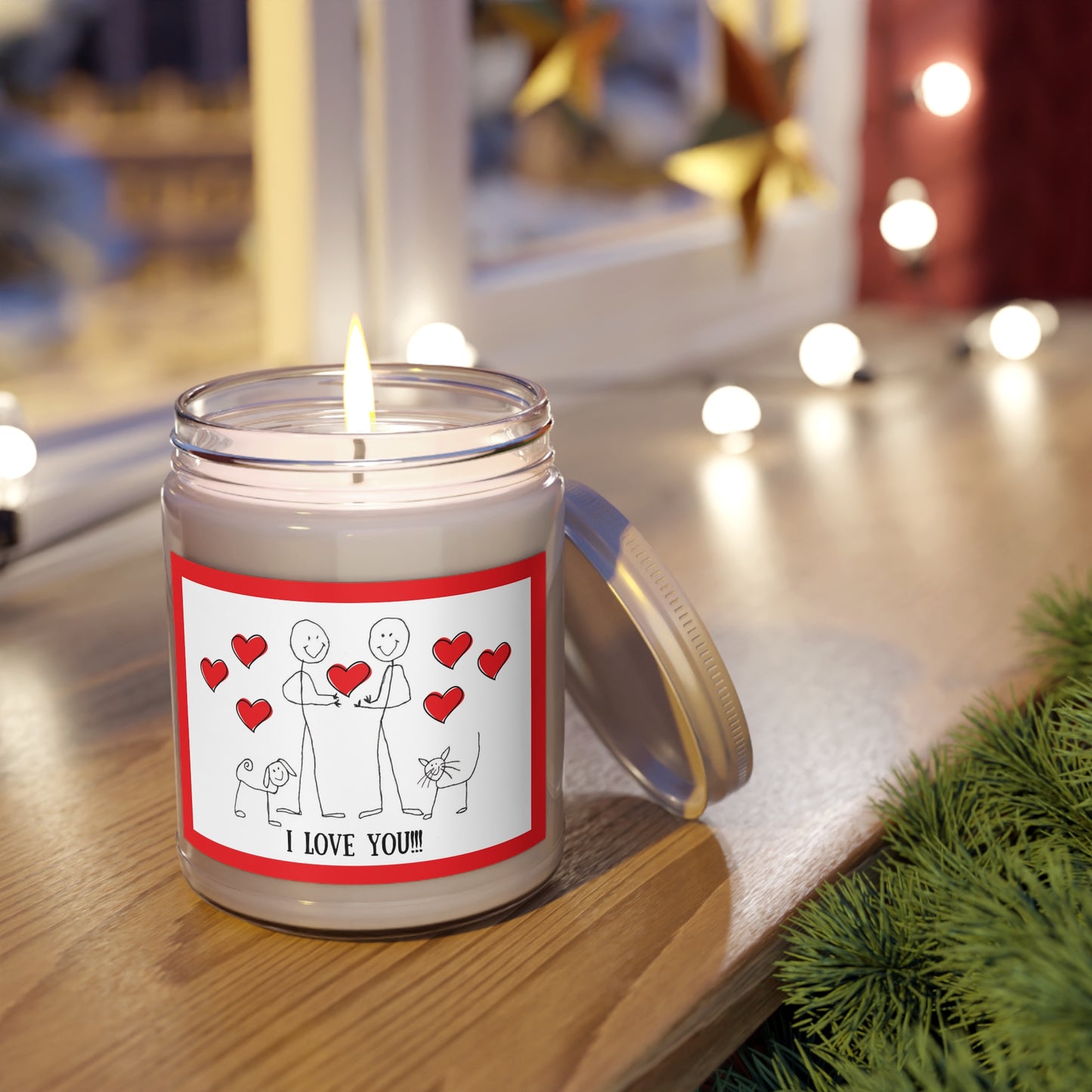 "I Love You!!!" Valentine 9oz Aromatherapy Candle