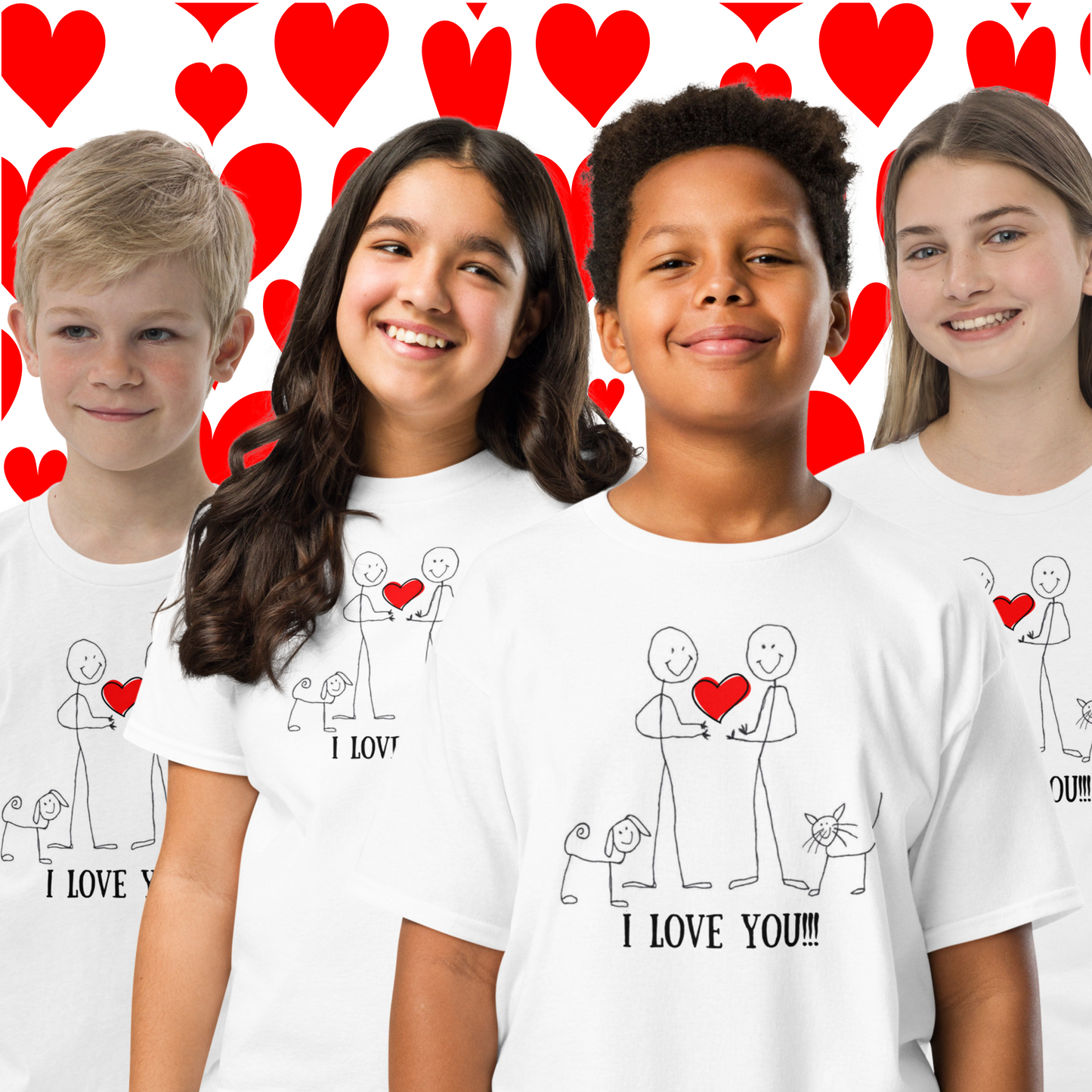 "I Love You!!!" Valentine Youth Unisex Classic Tee