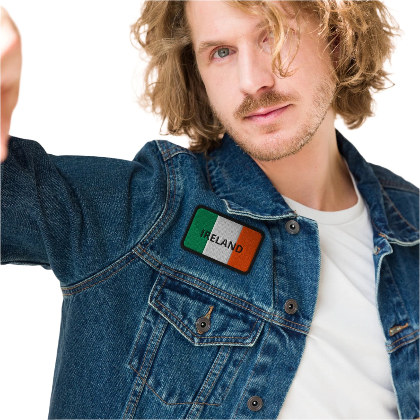 Irish Flag & Ireland Embroidered Rectangle Patch