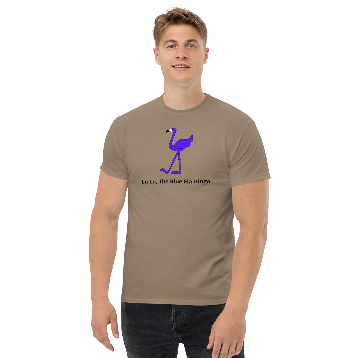 LU LU THE BLUE FLAMINGO Men's Classic Tee - The shirt that celebrates uniqueness!!!