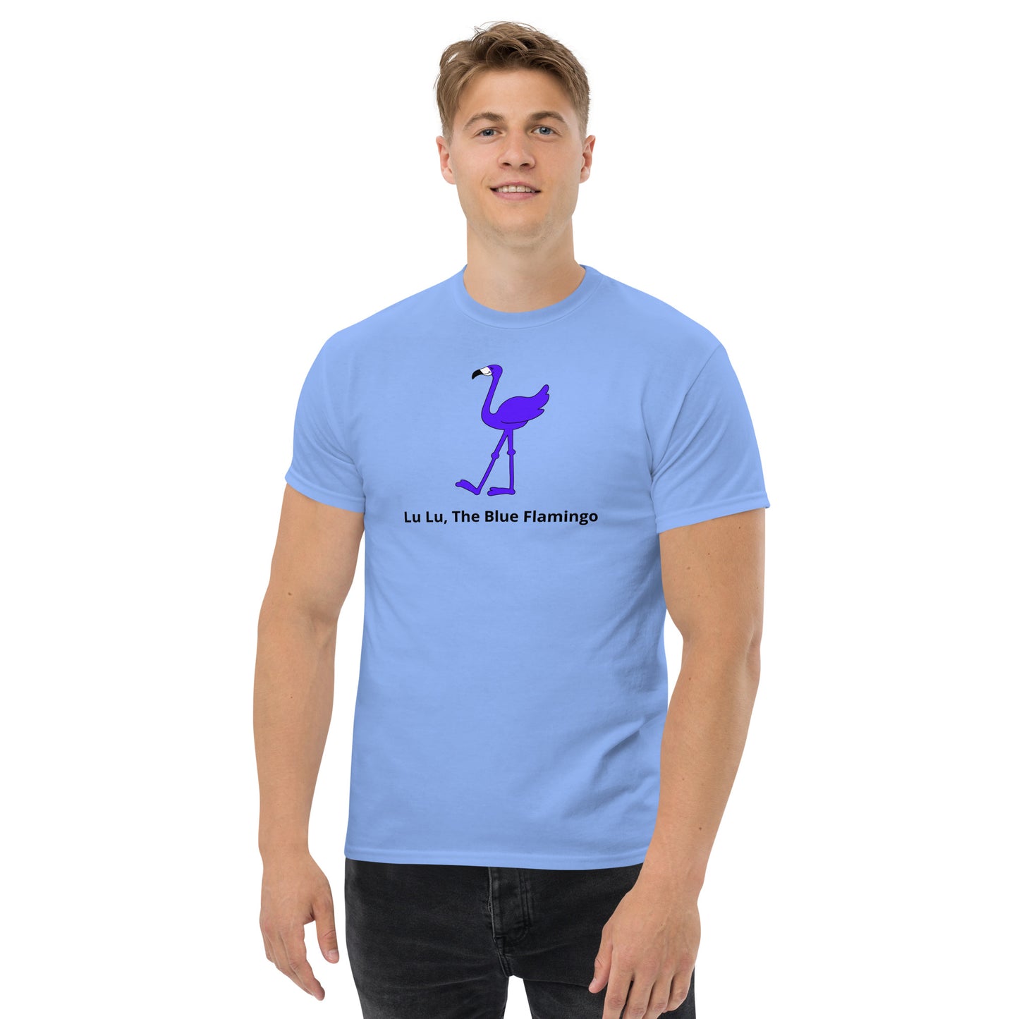 LU LU THE BLUE FLAMINGO Men's Classic Tee - The shirt that celebrates uniqueness!!!