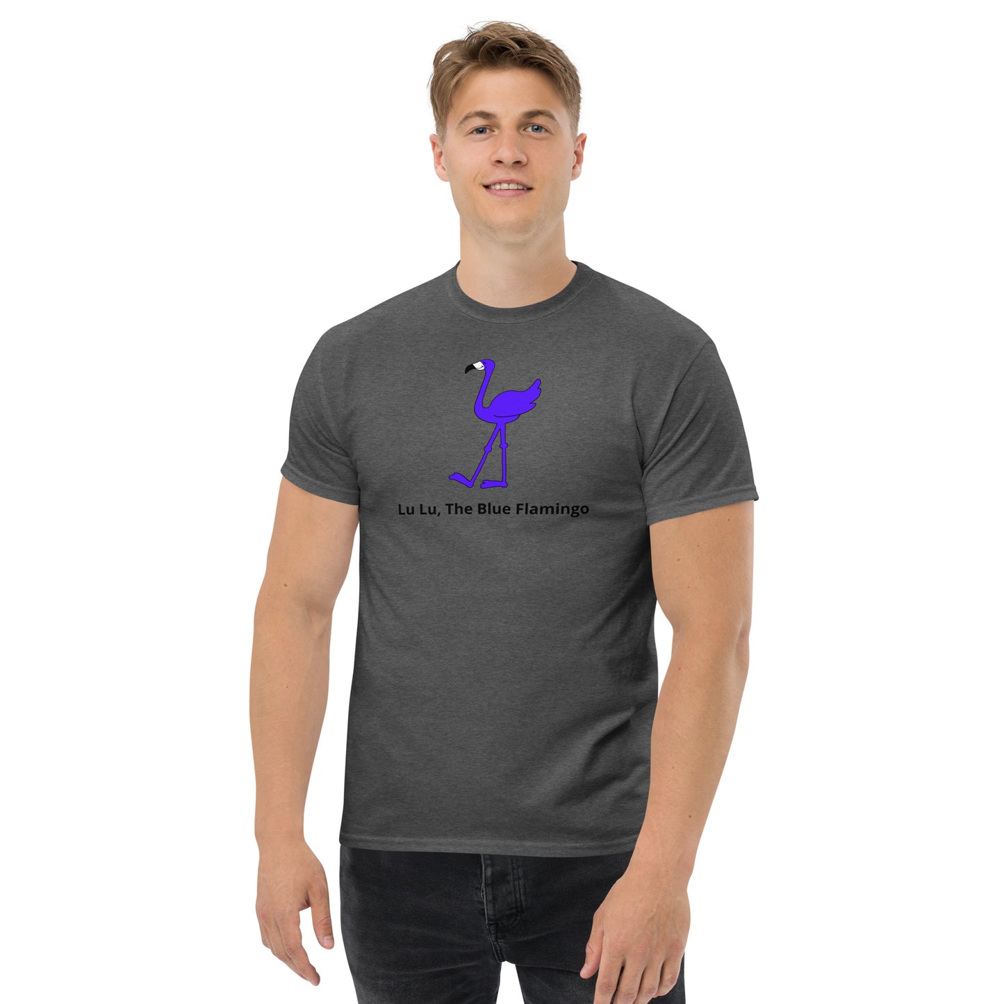 LU LU THE BLUE FLAMINGO Men's Classic Tee - The shirt that celebrates uniqueness!!!