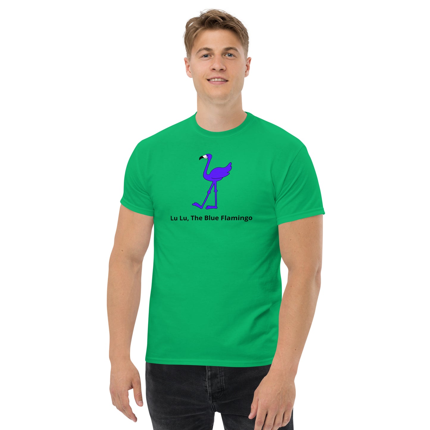 LU LU THE BLUE FLAMINGO Men's Classic Tee - The shirt that celebrates uniqueness!!!