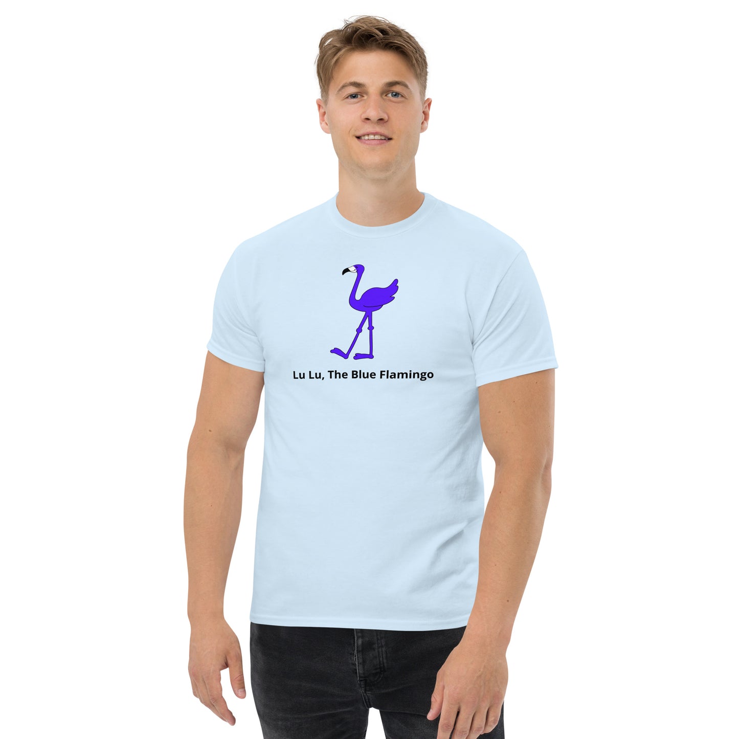 LU LU THE BLUE FLAMINGO Men's Classic Tee - The shirt that celebrates uniqueness!!!
