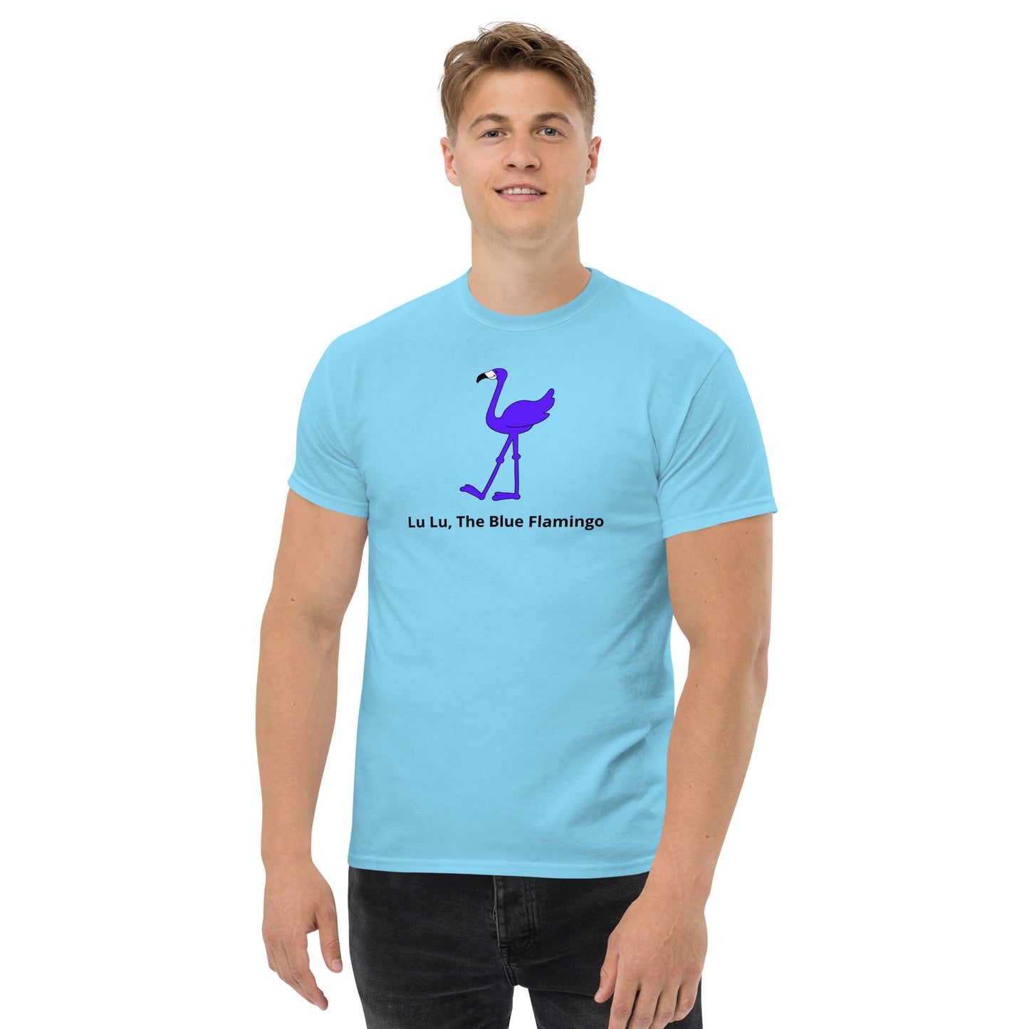 LU LU THE BLUE FLAMINGO Men's Classic Tee - The shirt that celebrates uniqueness!!!