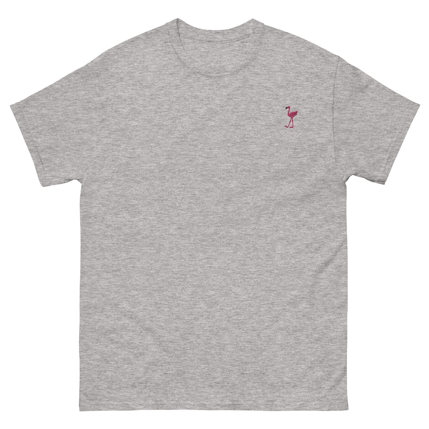 PINK FLAMINGO Embroidery Short Sleeve T-Shirt - You'll feel like a flamingo in this fabulous shirt!!!