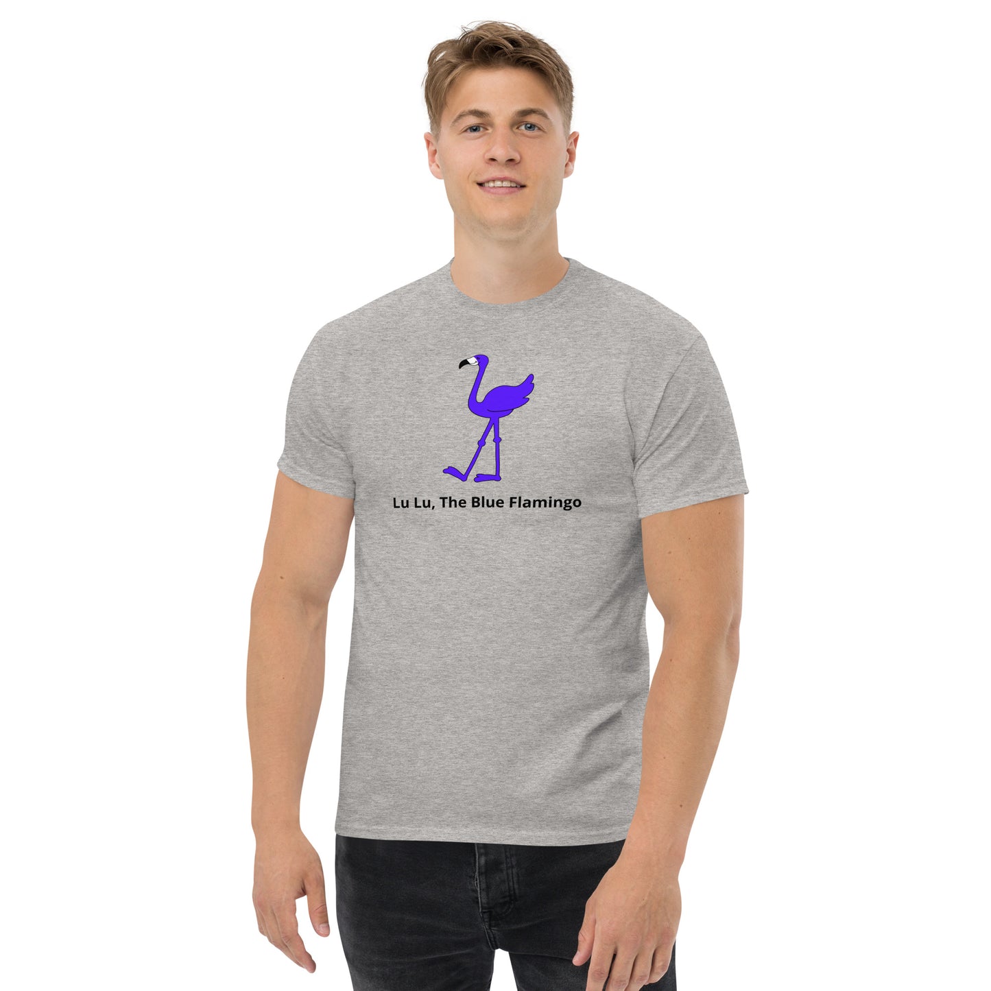 LU LU THE BLUE FLAMINGO Men's Classic Tee - The shirt that celebrates uniqueness!!!