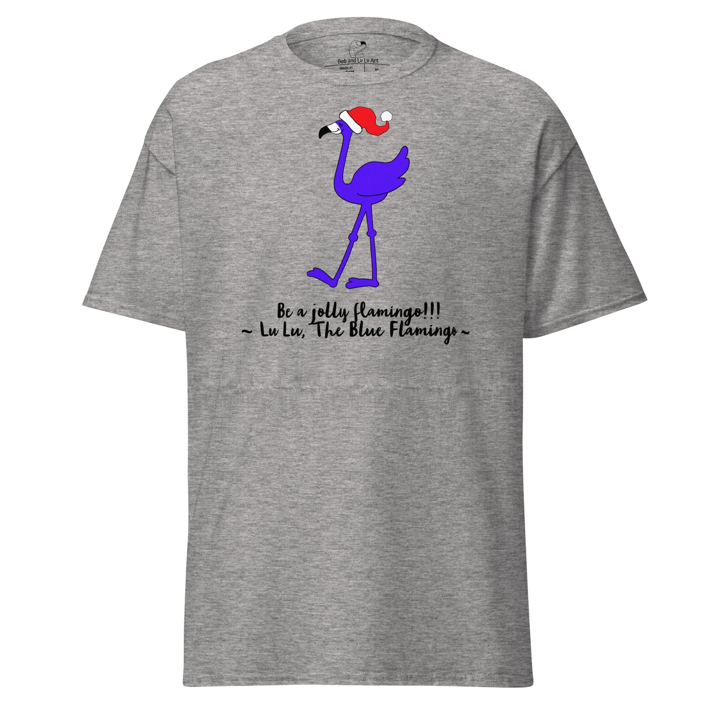Lu Lu's "Jolly Flamingo" Christmas Men's Classic Tee - It's cool to be a jolly flamingo!!!