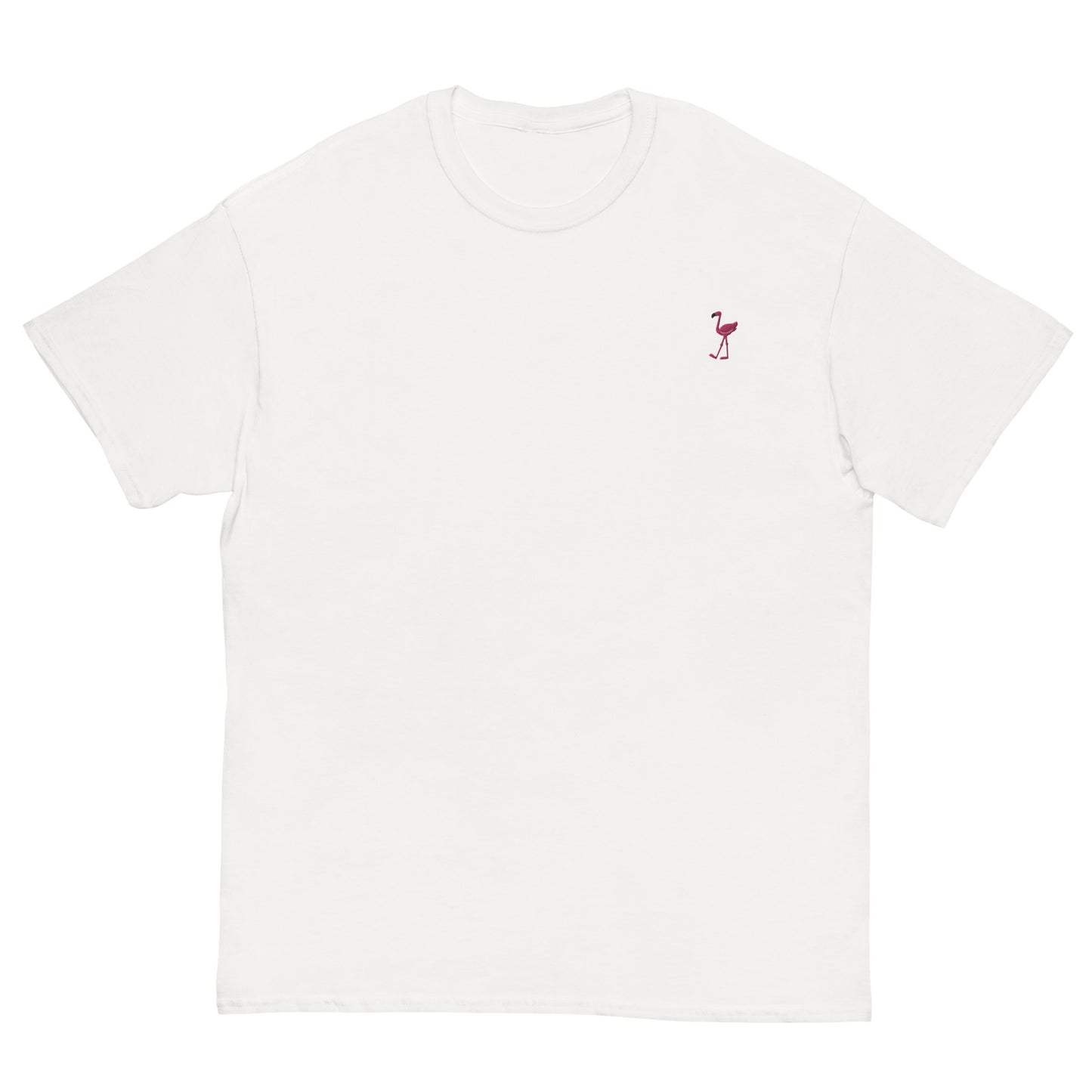 PINK FLAMINGO Embroidery Short Sleeve T-Shirt - You'll feel like a flamingo in this fabulous shirt!!!