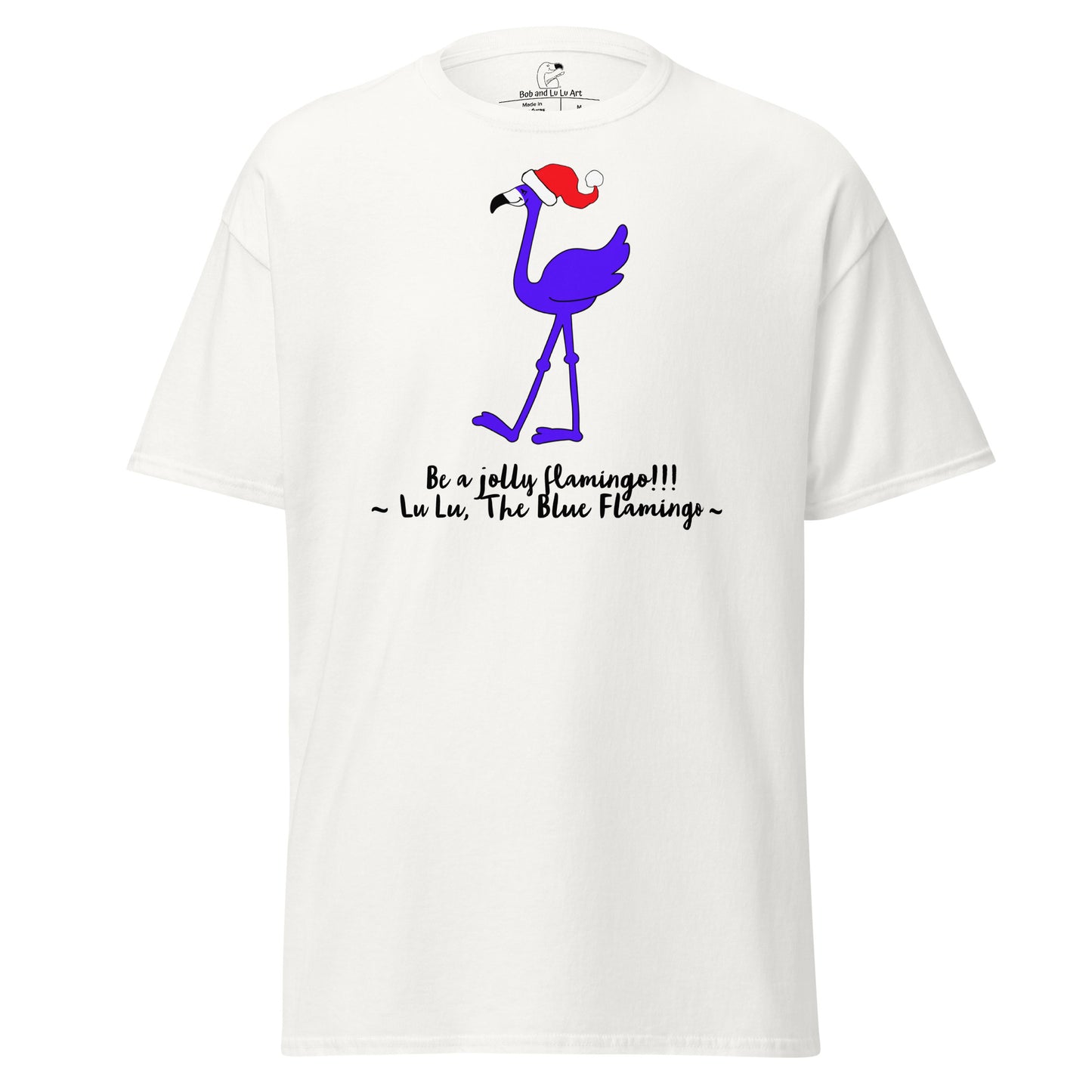 Lu Lu's "Jolly Flamingo" Christmas Men's Classic Tee - It's cool to be a jolly flamingo!!!