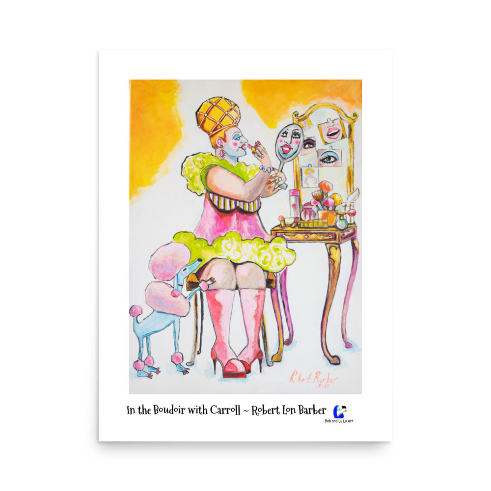 "In the Boudoir with Carroll" Poster Print