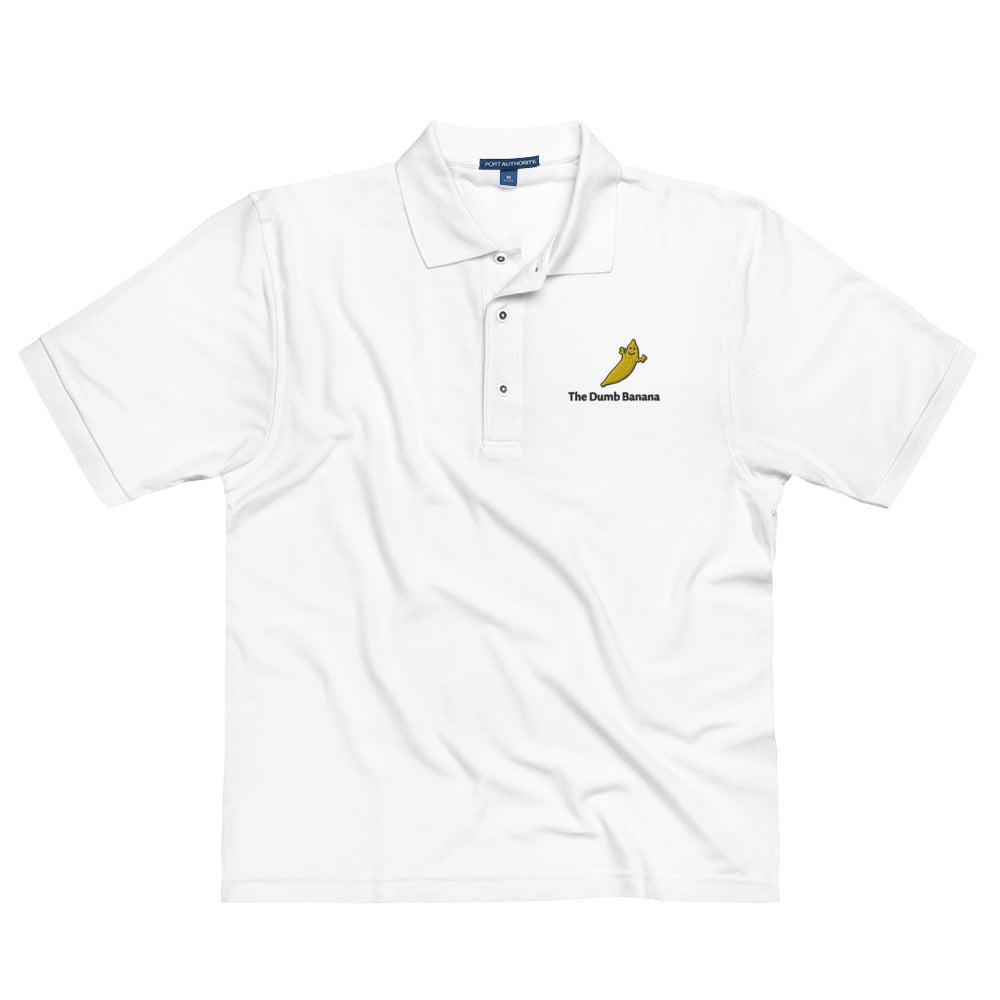 THE DUMB BANANA Men's Premium Polo Embroidery Shirt - What a banana of a polo!!!