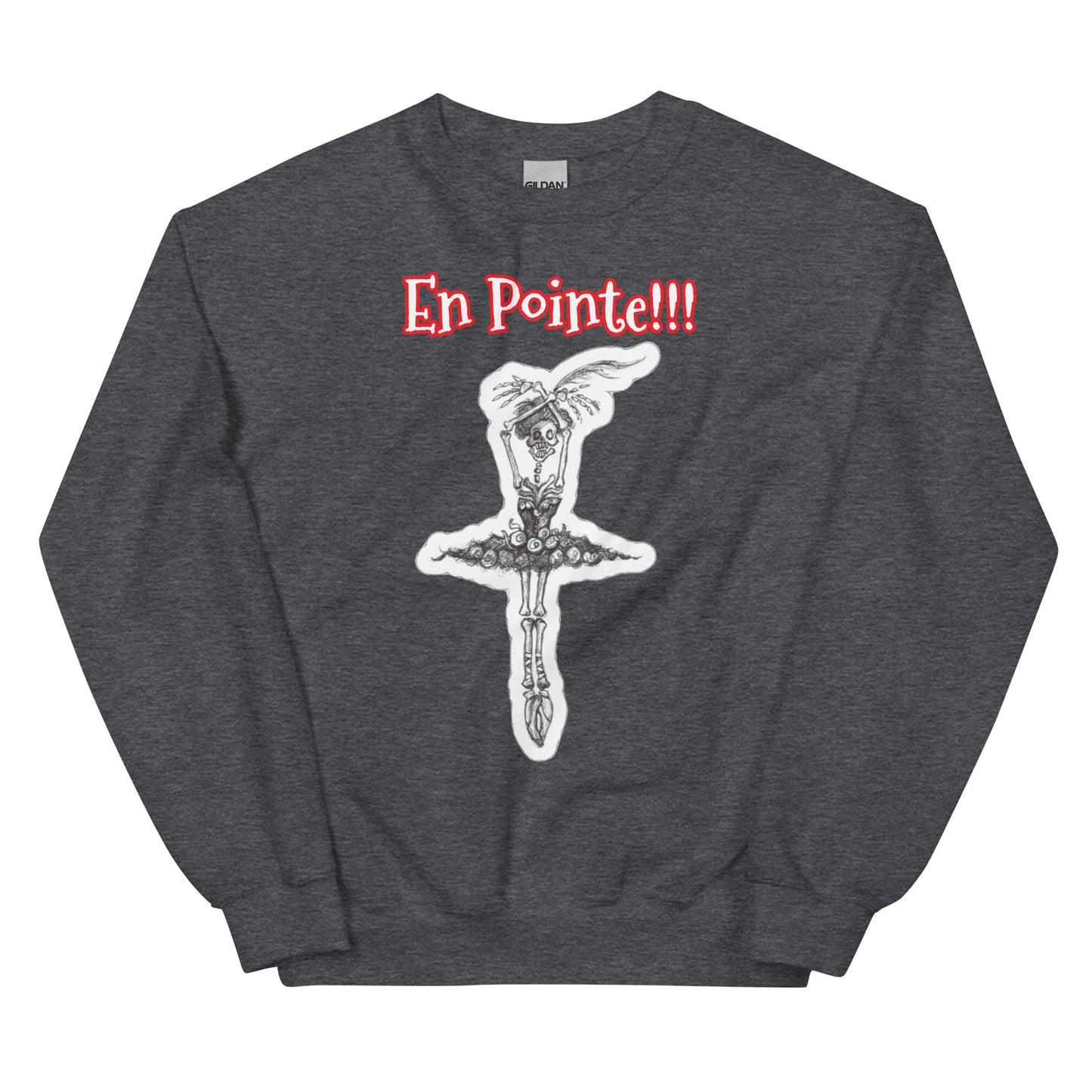 Halloween Skeleton "En Pointe" Unisex Crew Neck Style Sweatshirt for Men & Women