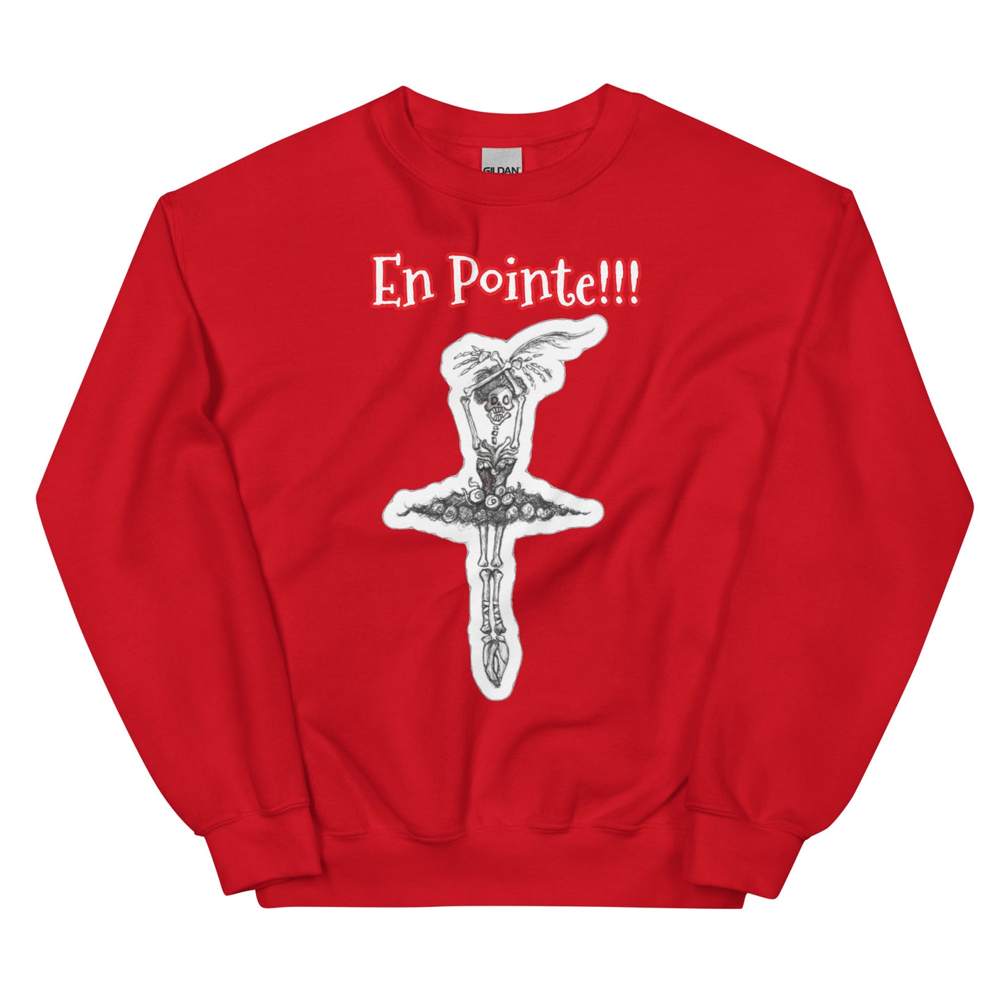 Halloween Skeleton "En Pointe" Unisex Crew Neck Style Sweatshirt for Men & Women