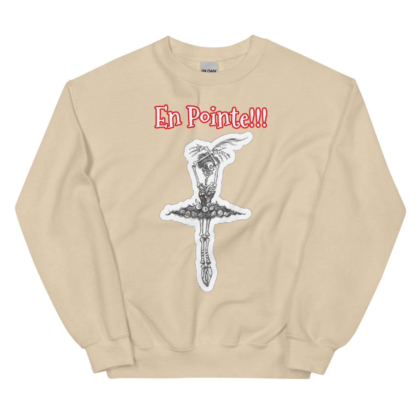 Halloween Skeleton "En Pointe" Unisex Crew Neck Style Sweatshirt for Men & Women