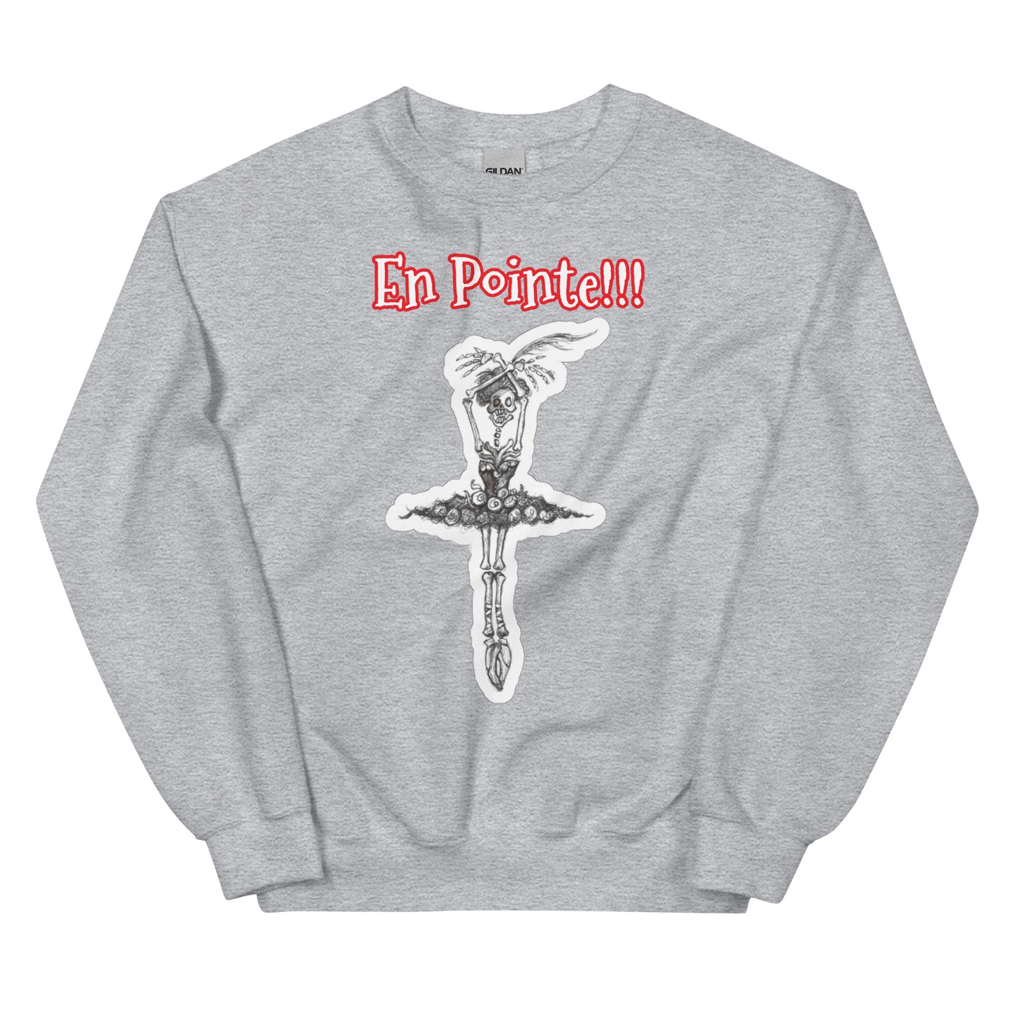 Halloween Skeleton "En Pointe" Unisex Crew Neck Style Sweatshirt for Men & Women
