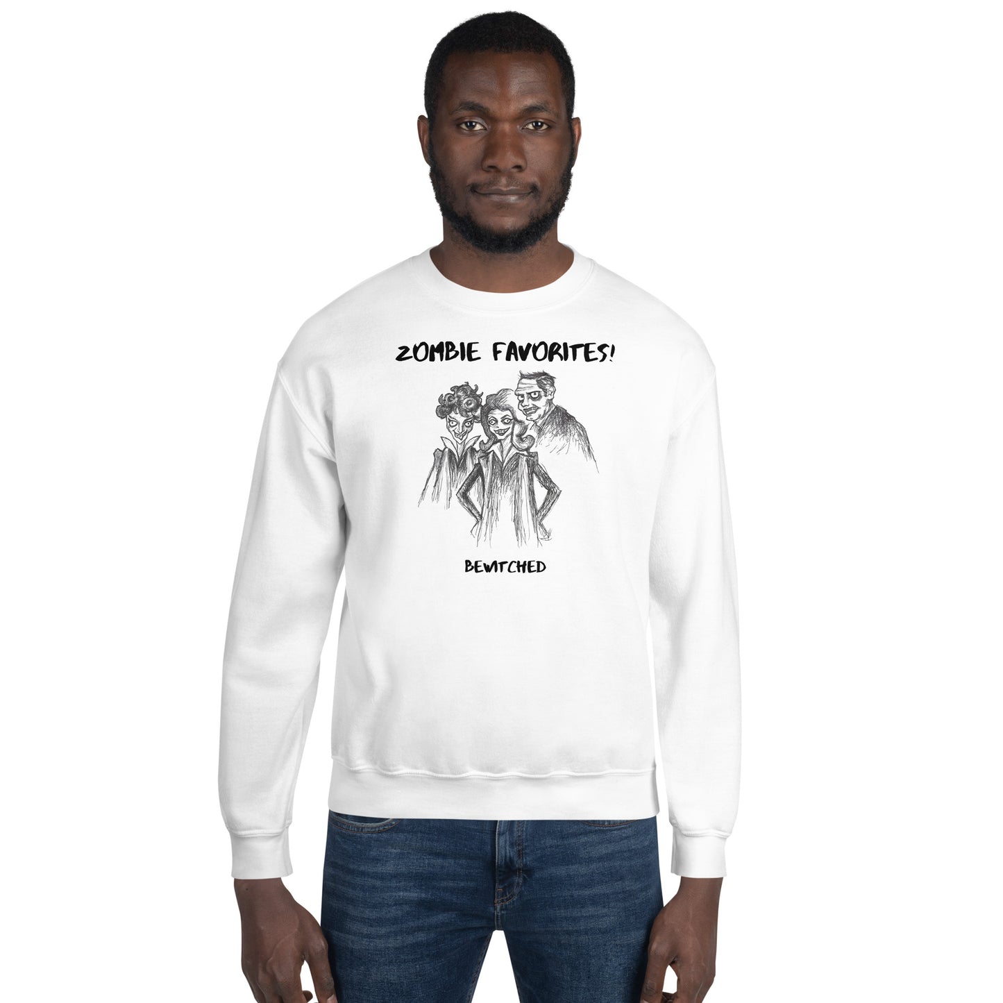 "Bewitched" - Halloween Zombie Favorites Unisex Style Crew Neck Sweatshirt Sweaters for Men & Women