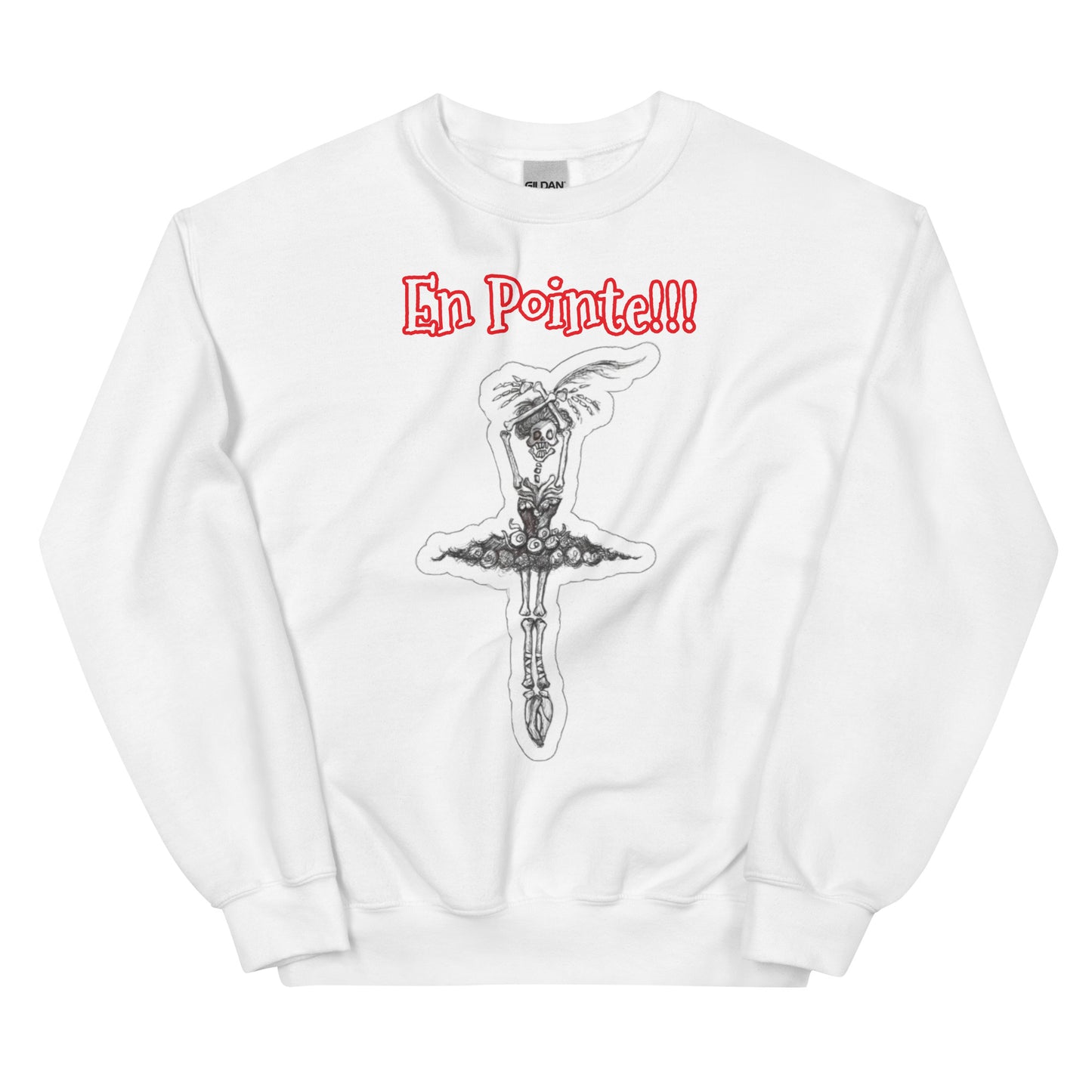 Halloween Skeleton "En Pointe" Unisex Crew Neck Style Sweatshirt for Men & Women
